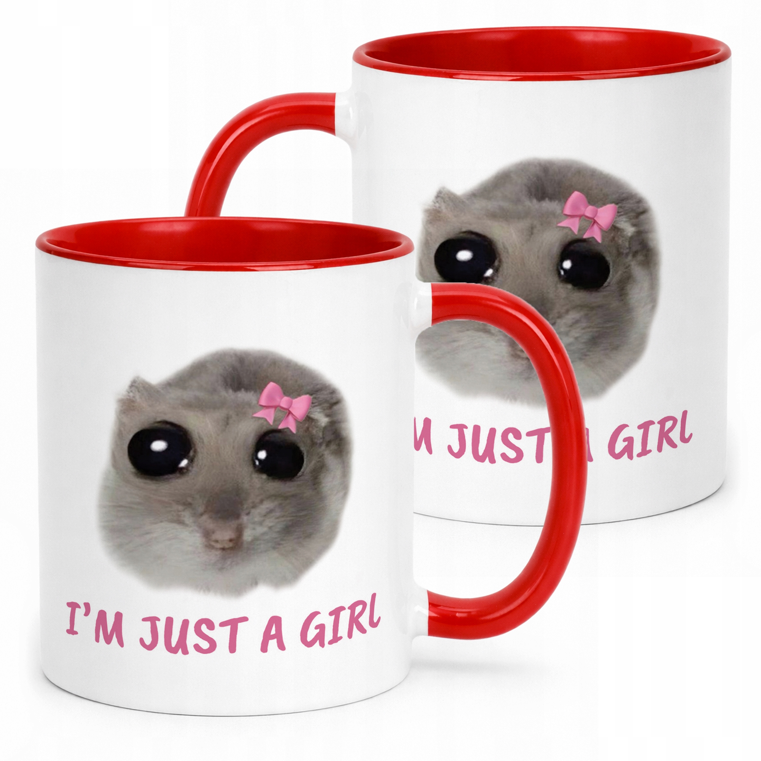 Kubek Czerwony I’m Just A Girl Dla Dziewczyny Prezent Upominek