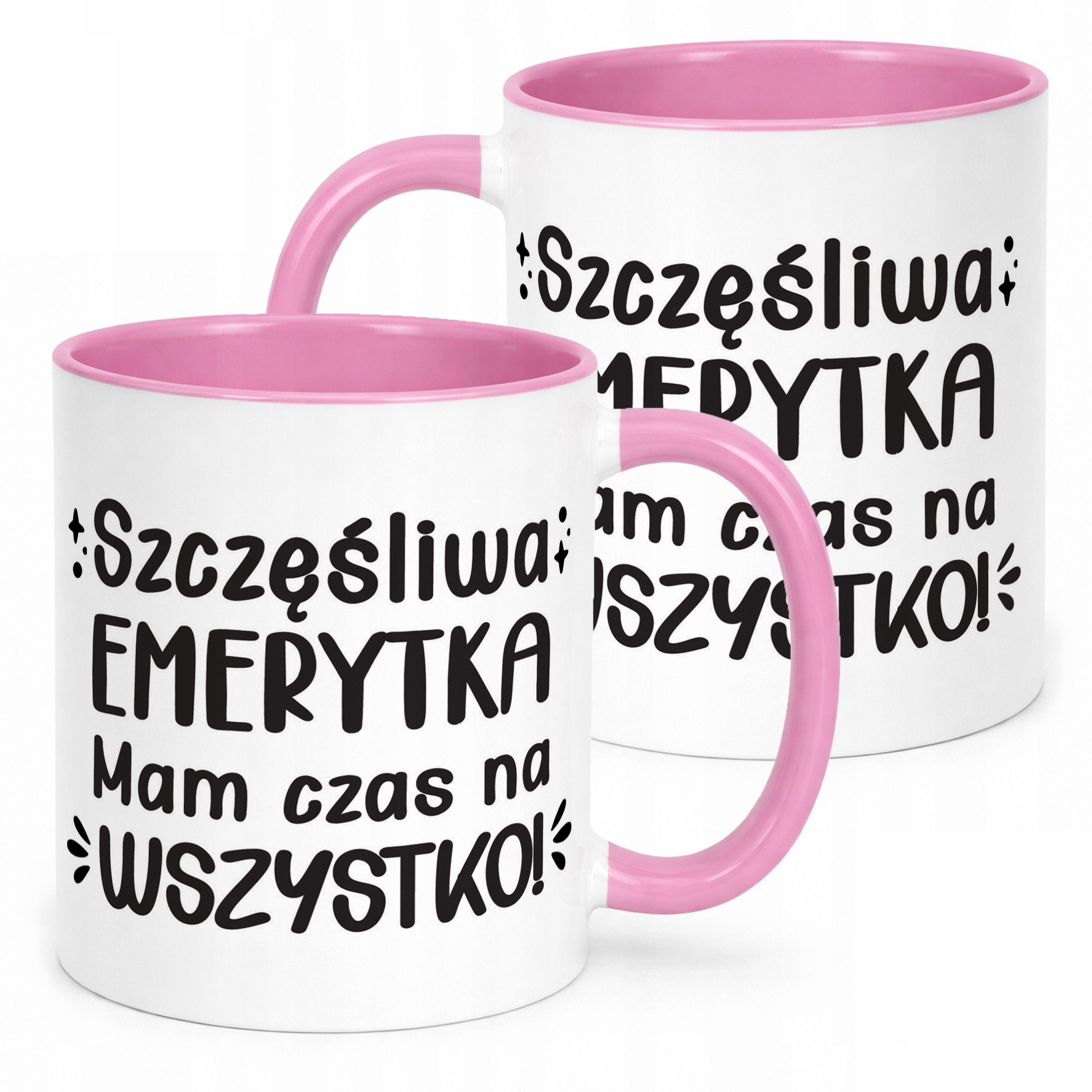Kubek Różowy z okazji Emerytury Dla Emerytki Prezent Upominek