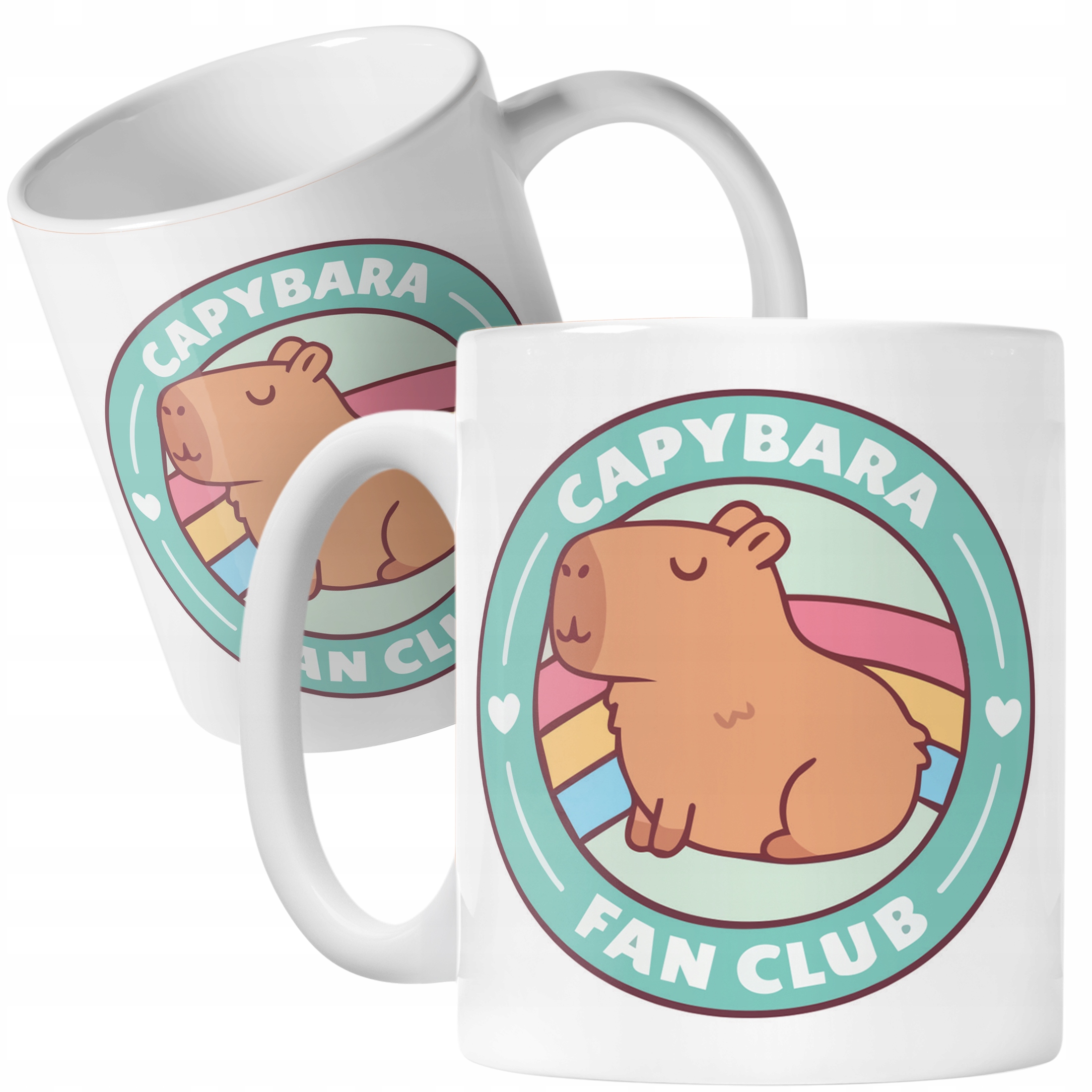 Zestaw Kubek + Poduszka Kapibara Capybara Zwierzak Słodki Dla Dzieci