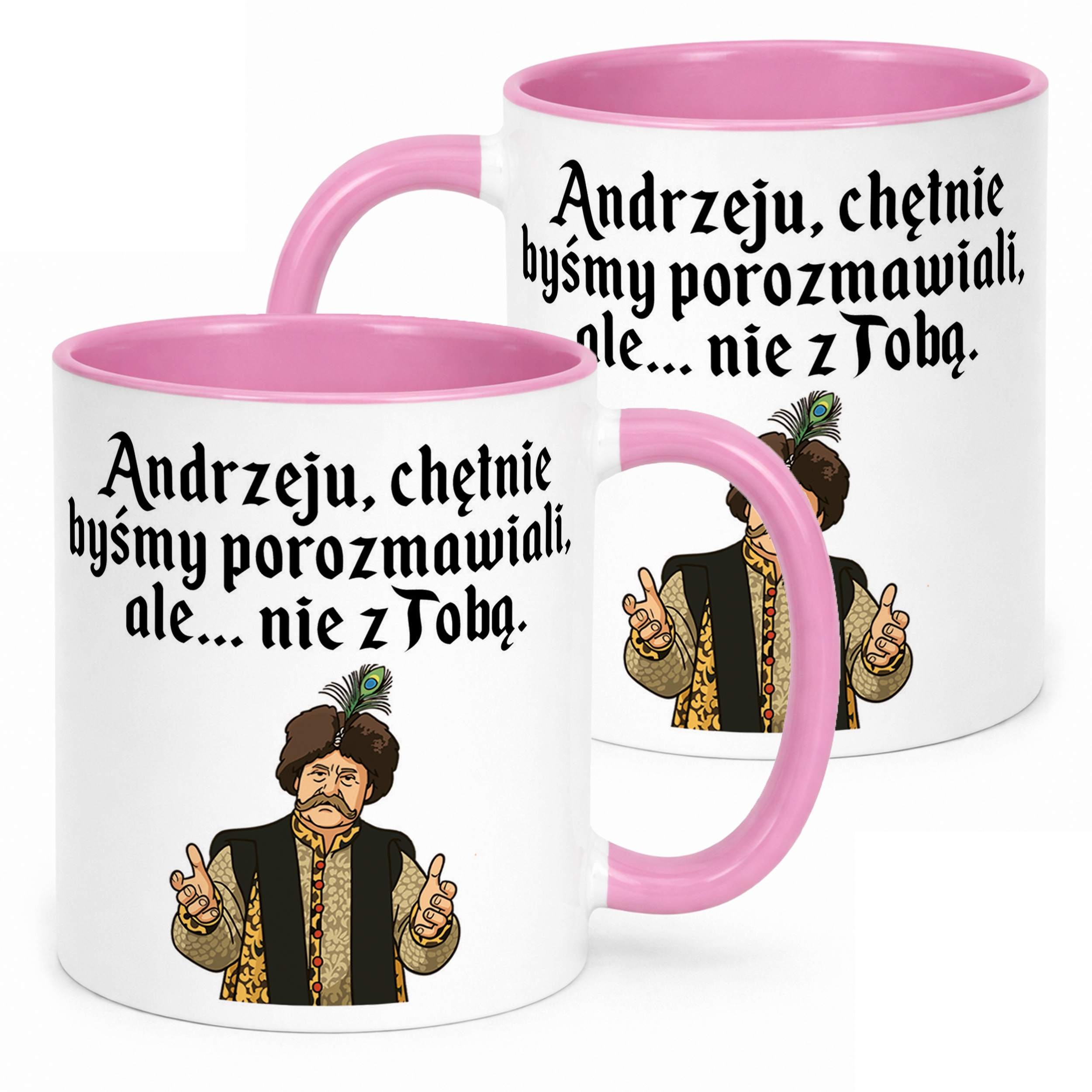 Kubek Różowy 1670 Andrzeju Chętnie Byśmy Porozmawiali Jan Paweł