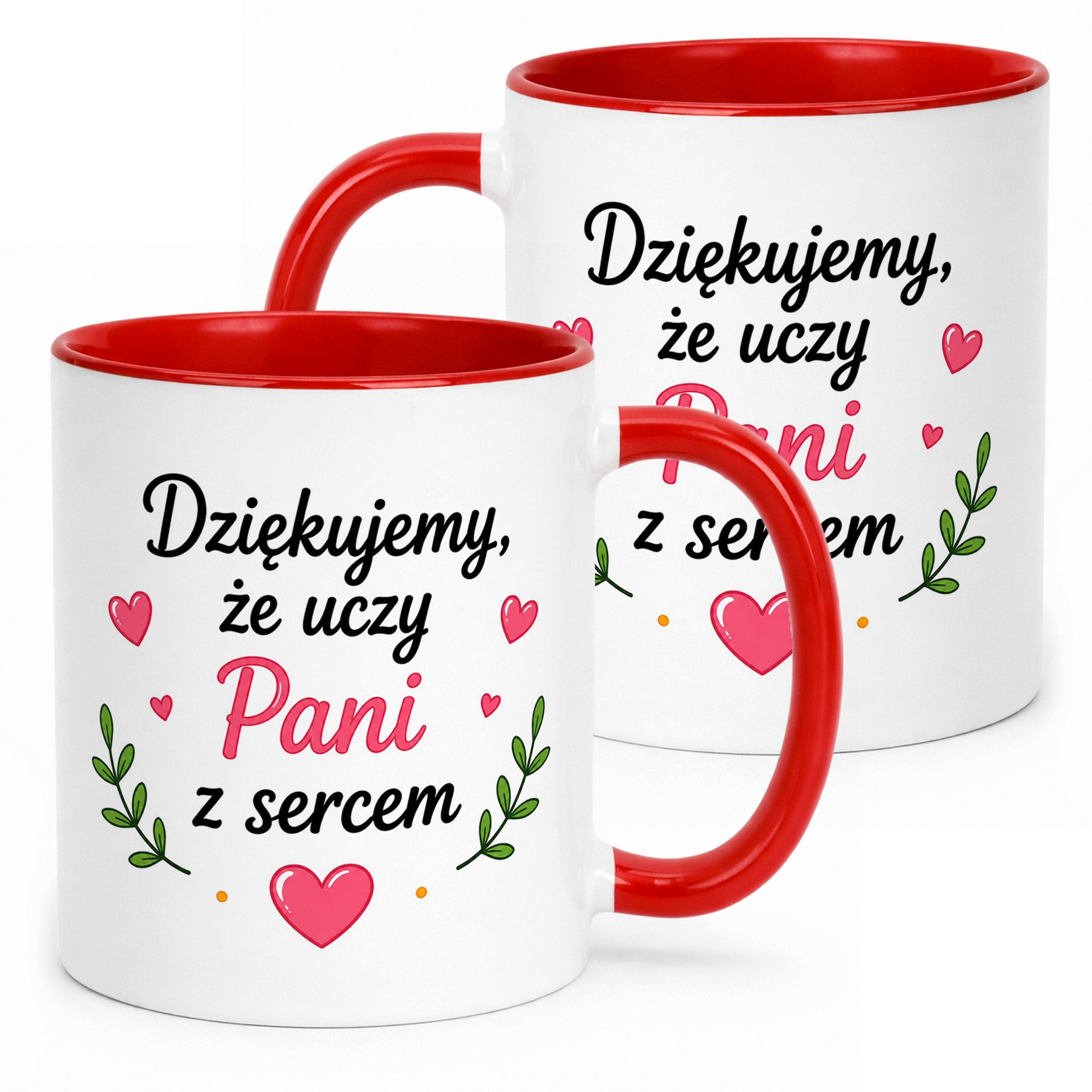 Kubek Czerwony Dzień Nauczyciela Dla Nauczycielki Prezent Upominek