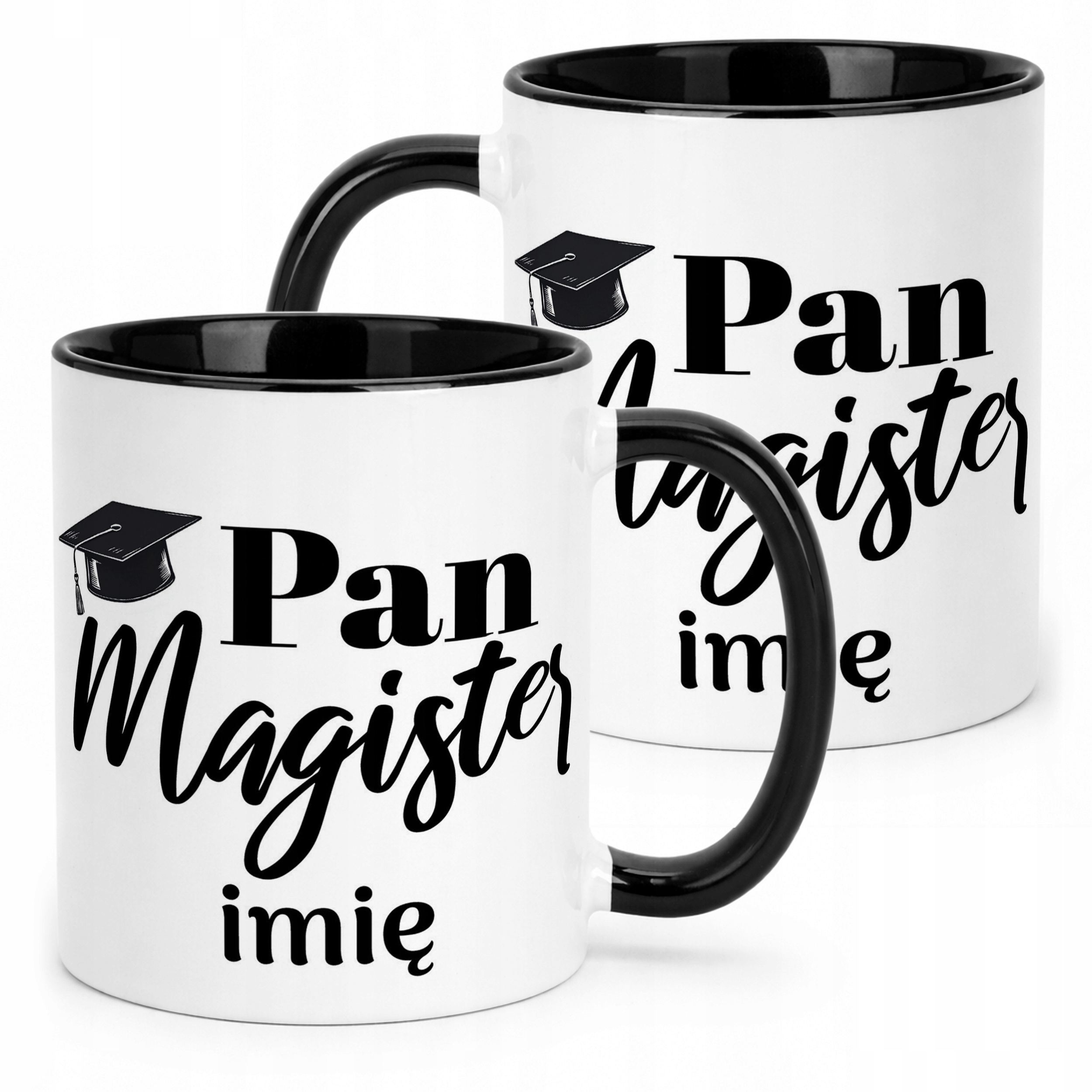 Kubek Czarny Personalizowany Pan Magister Prezent Upominek