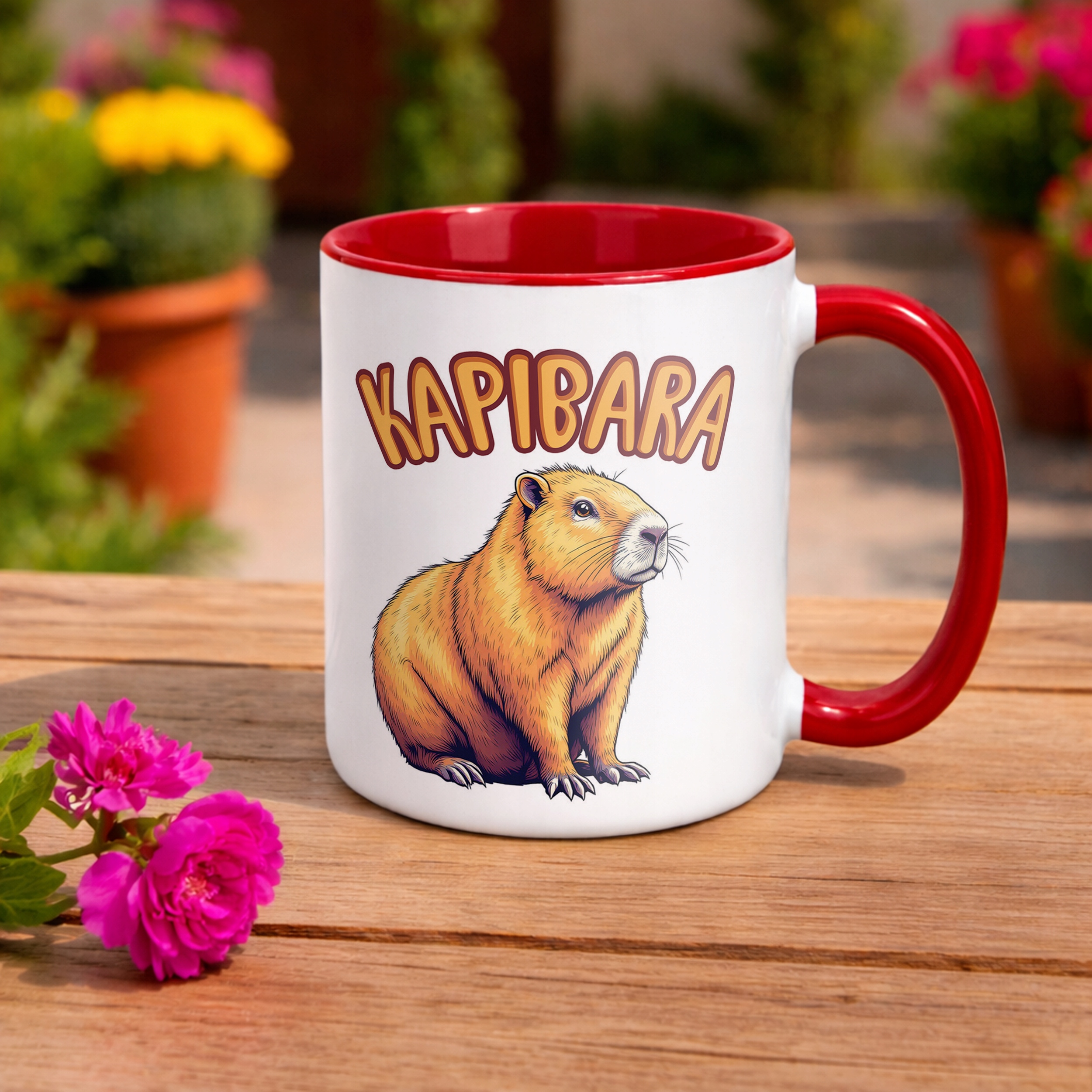 Kubek ceramiczny Kapibara Capybara Zwierzak Słodki Dla Dzieci Prezent