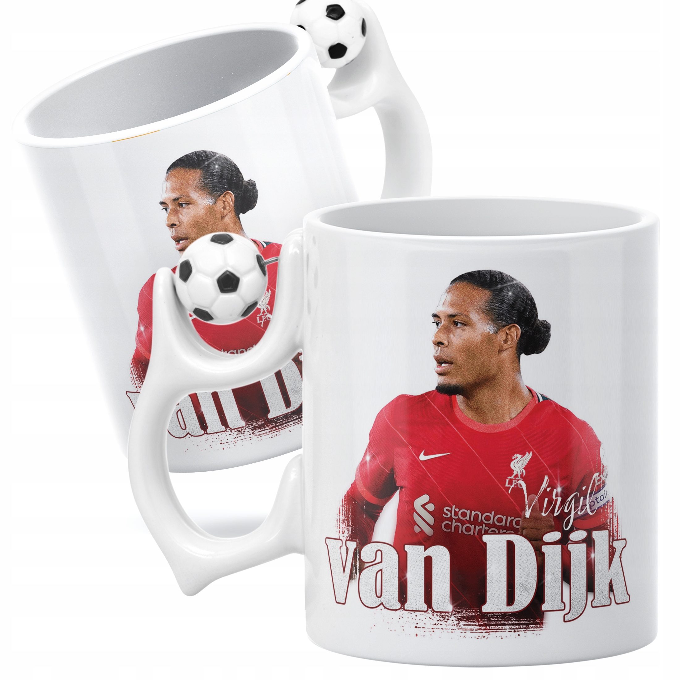 Kubek piłkarski Virgil van Dijk dla kibiców Liverpool Prezent