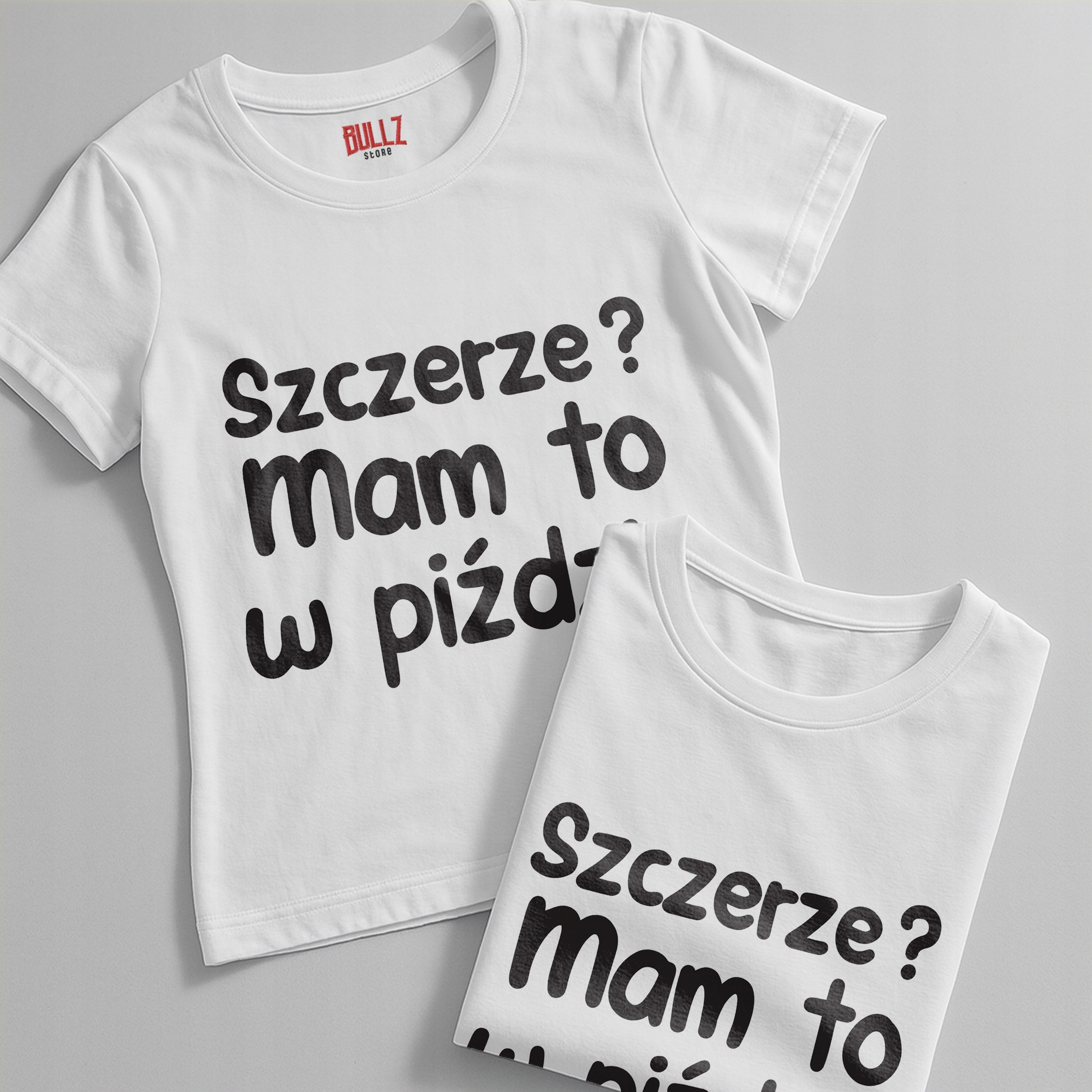 Koszulka biała damska Szczerze Mam To Zabawny Prezent