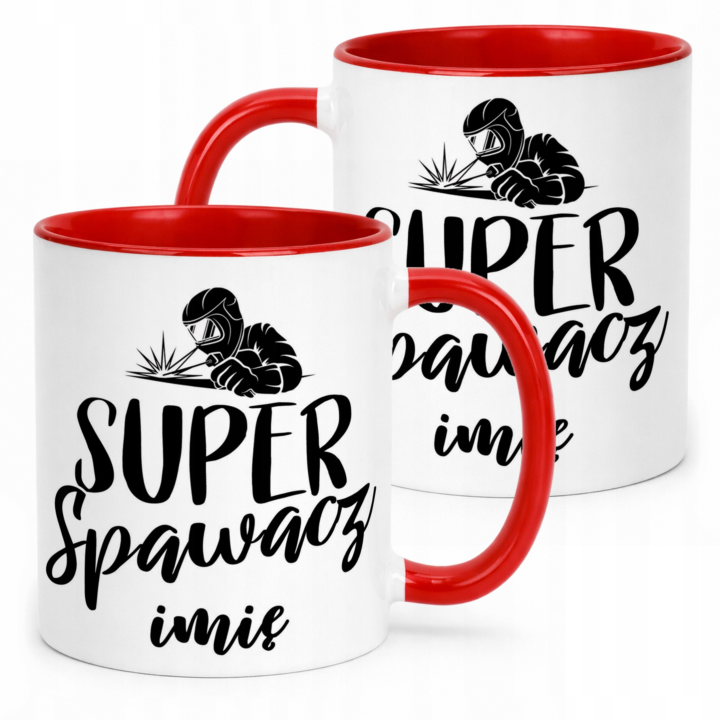 Kubek Czerwony Personalizowany Super Spawacz Prezent Upominek