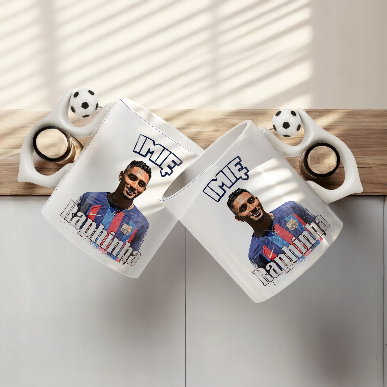 Kubek piłkarski personalizowany Raphinha dla kibiców FC Barcelona