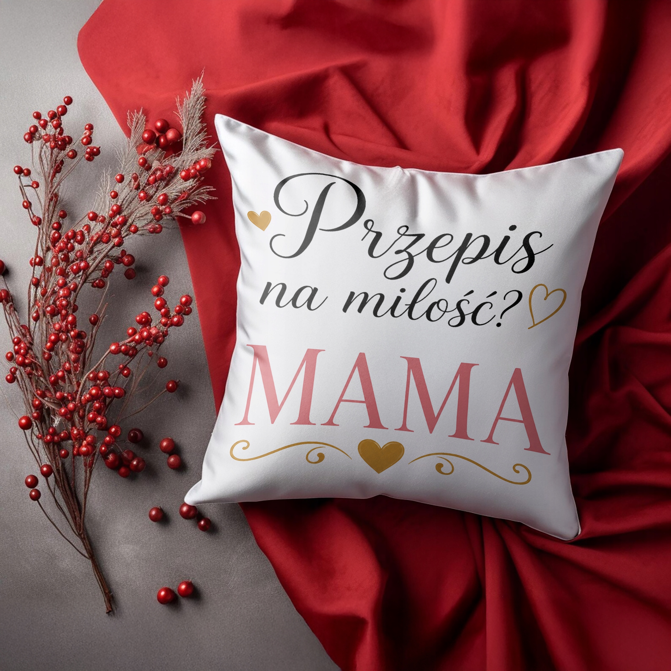 Poduszka 38x38cm dla mamy prezent na Dzień Matki miły upominek dla mamy