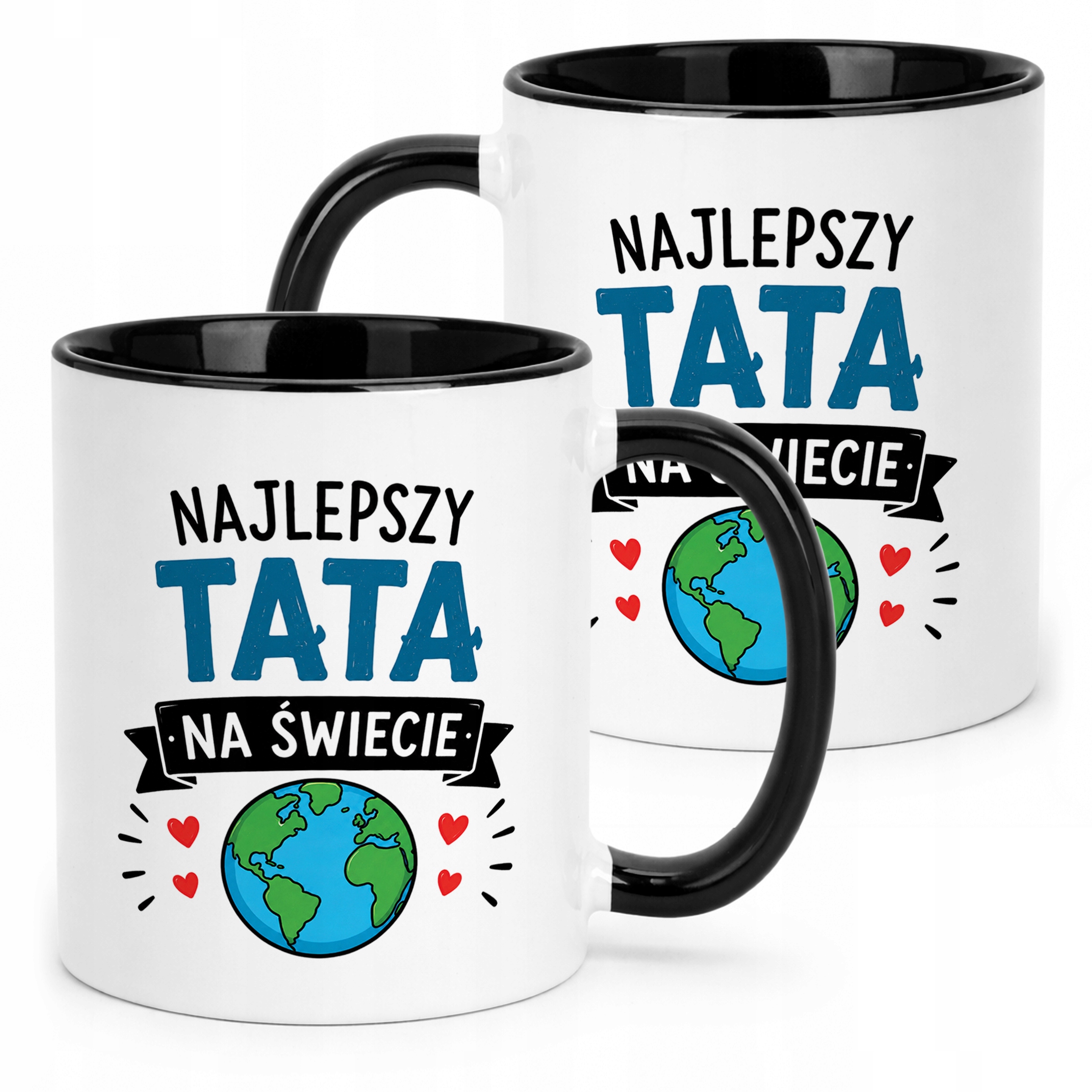 Kubek Czarny prezent dla taty Dzień Ojca miły upominek