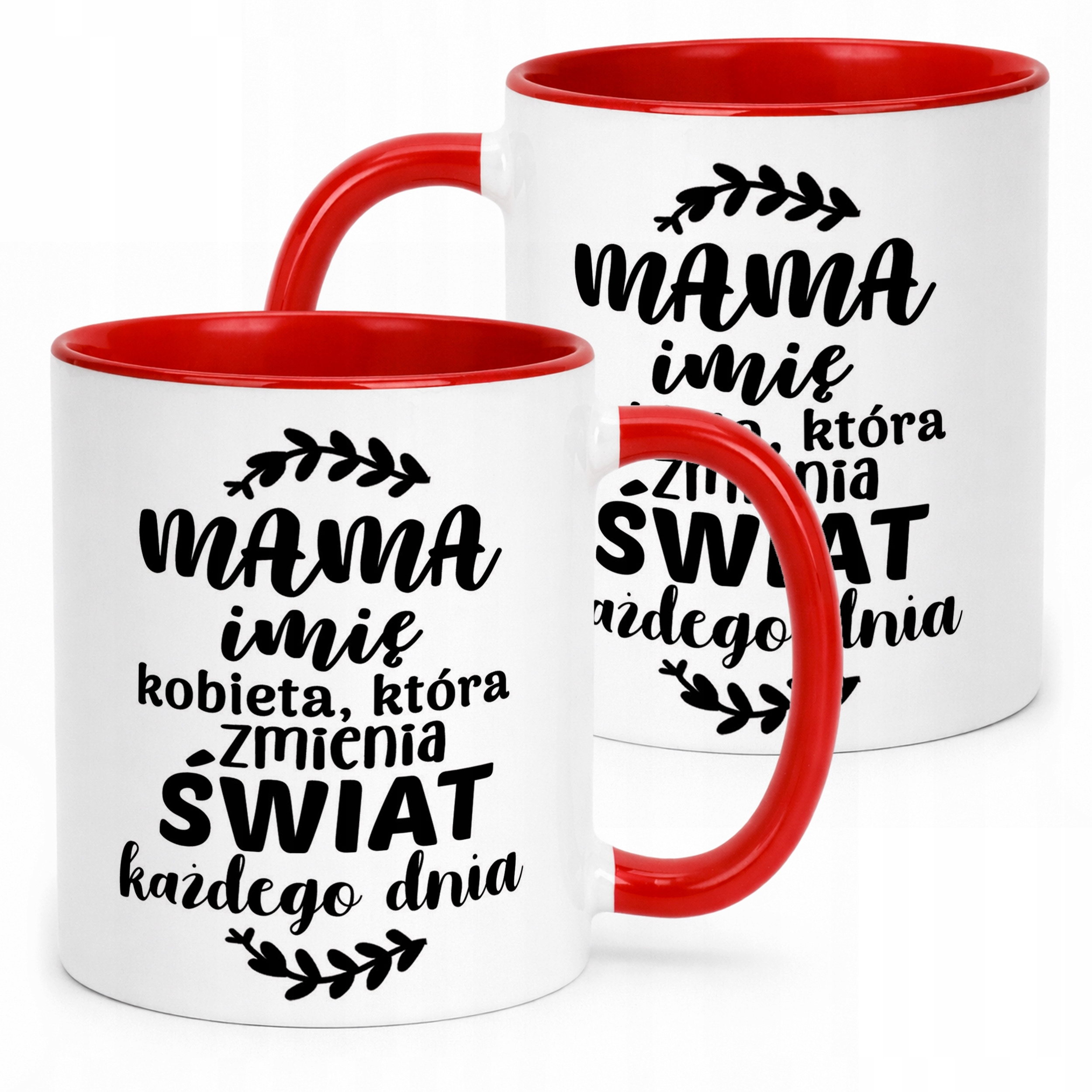 Kubek Czerwony Personalizowany Dzień Matki Dla Mamy Prezent Upominek