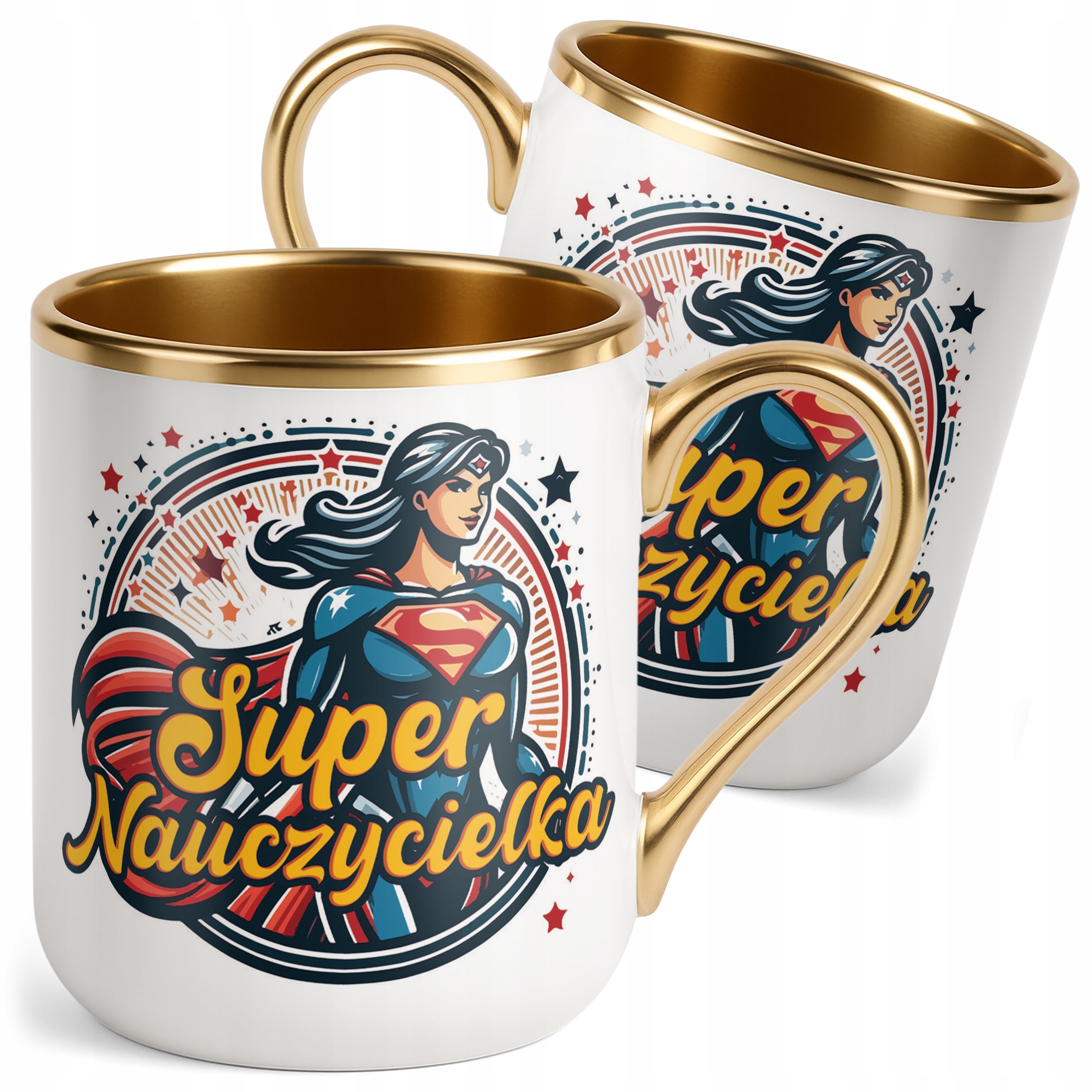 Kubek Premium Złoty Dzień Nauczyciela Dla Nauczycielki Prezent