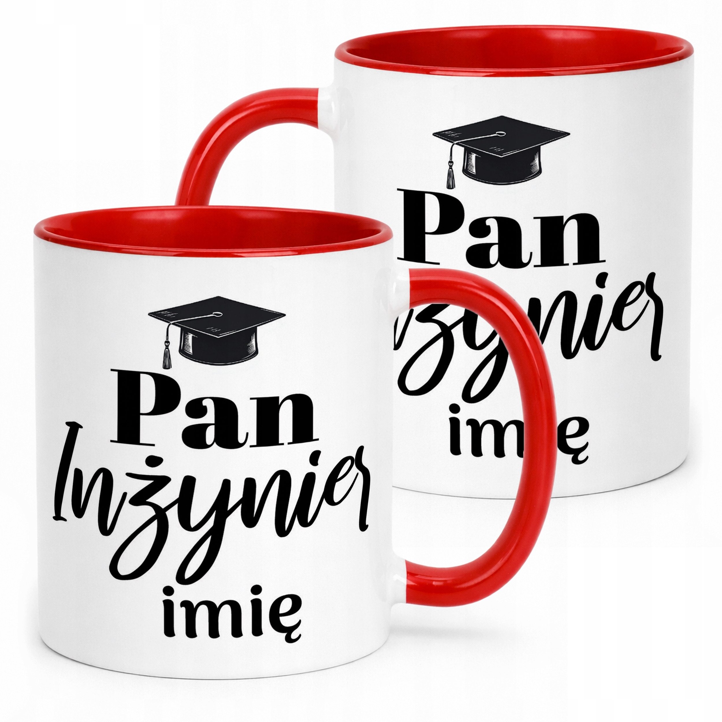 Kubek Czerwony Personalizowany Pan Inżynier Prezent Upominek