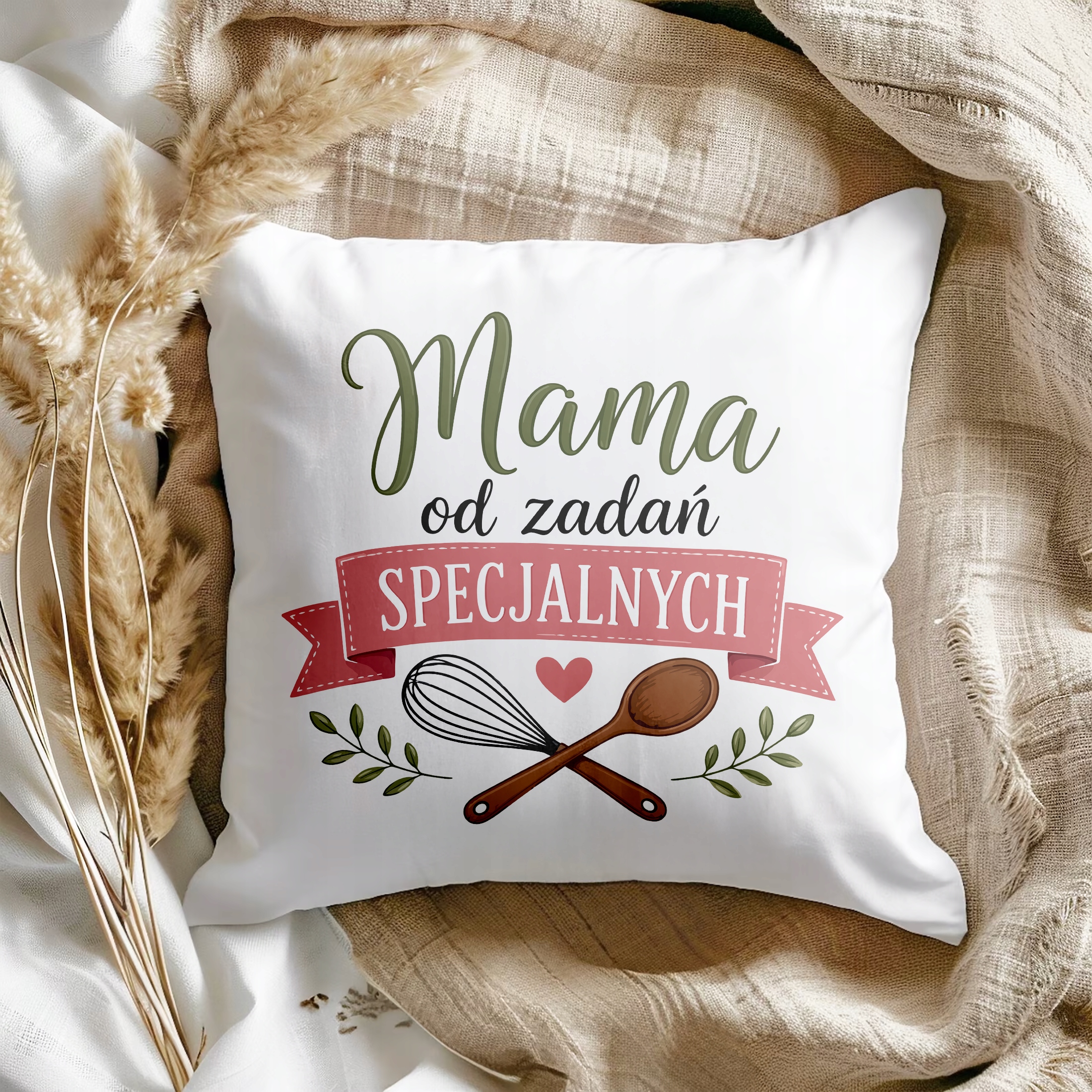 Poduszka 38x38cm dla mamy prezent na Dzień Matki praktyczny upominek mamy