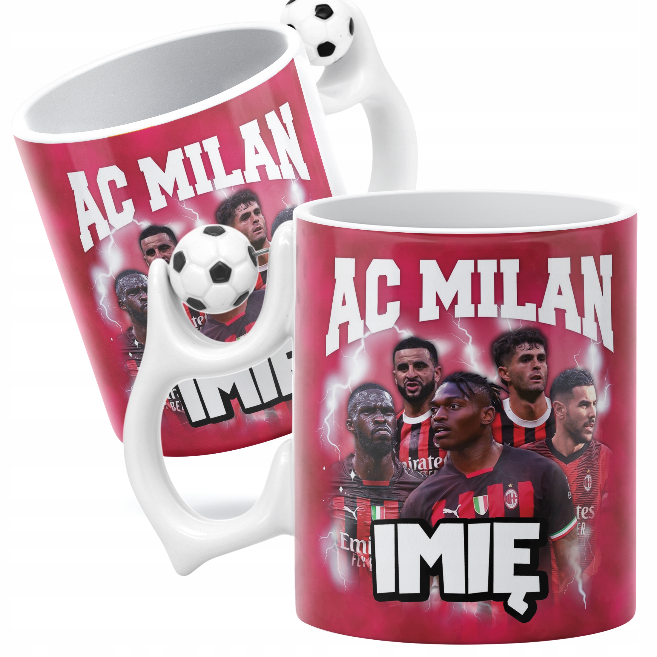 Kubek piłkarski personalizowany AC Milan Leao Hernández dla kibiców