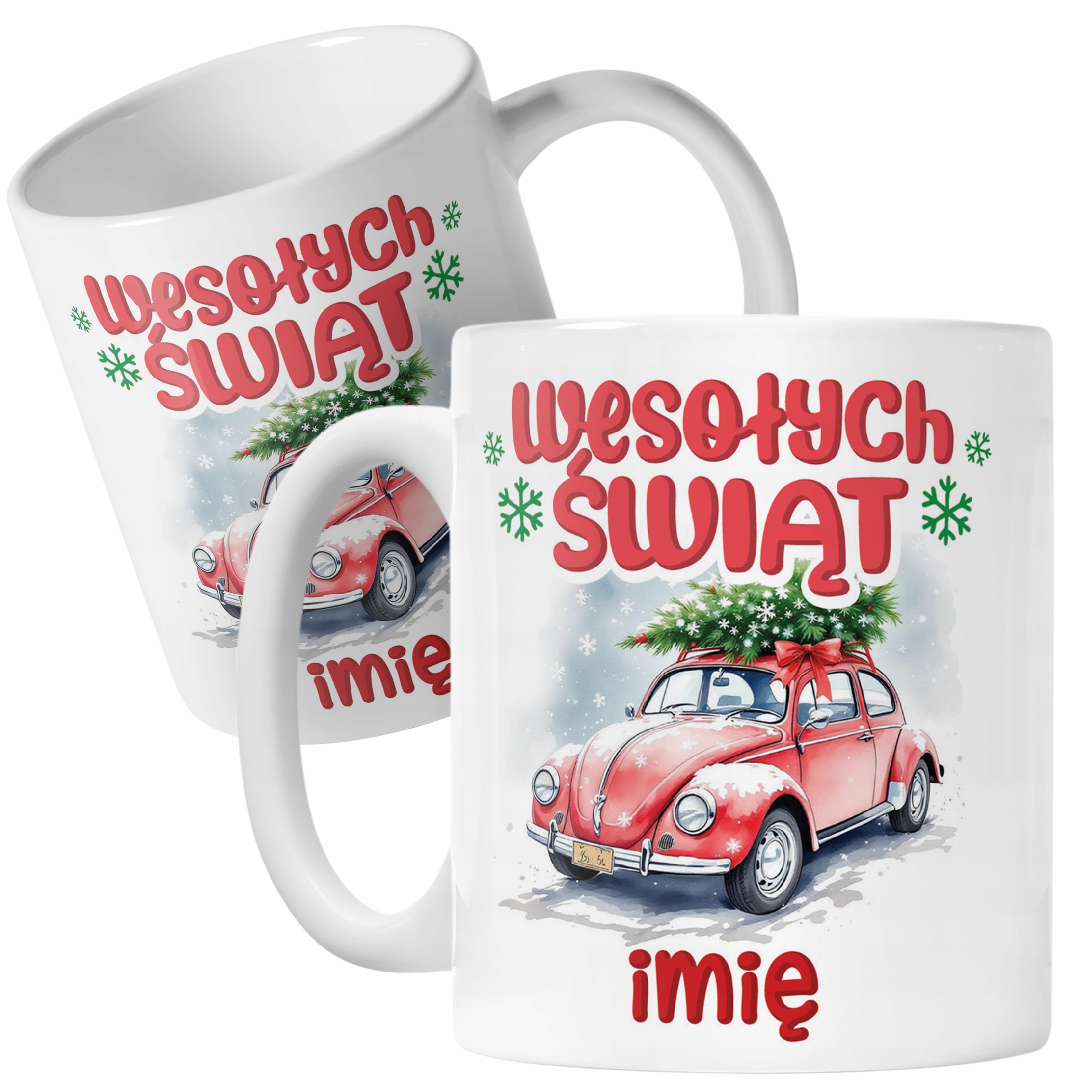Kubek Ceramiczny Personalizowany Świąteczny Boże Narodzenie Prezent