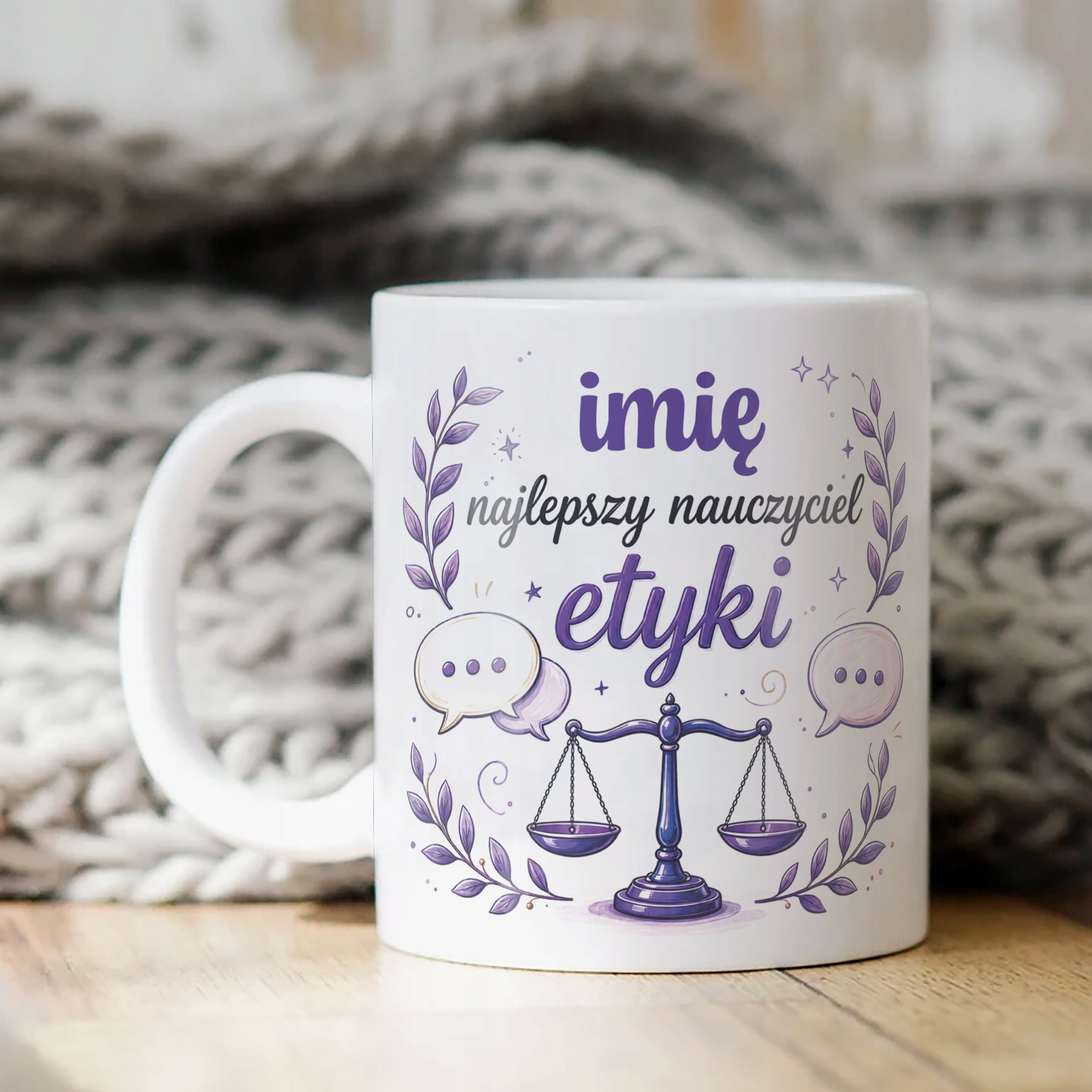 Kubek z Imieniem Dzień Nauczyciela Zakończenie Roku Etyka Prezent