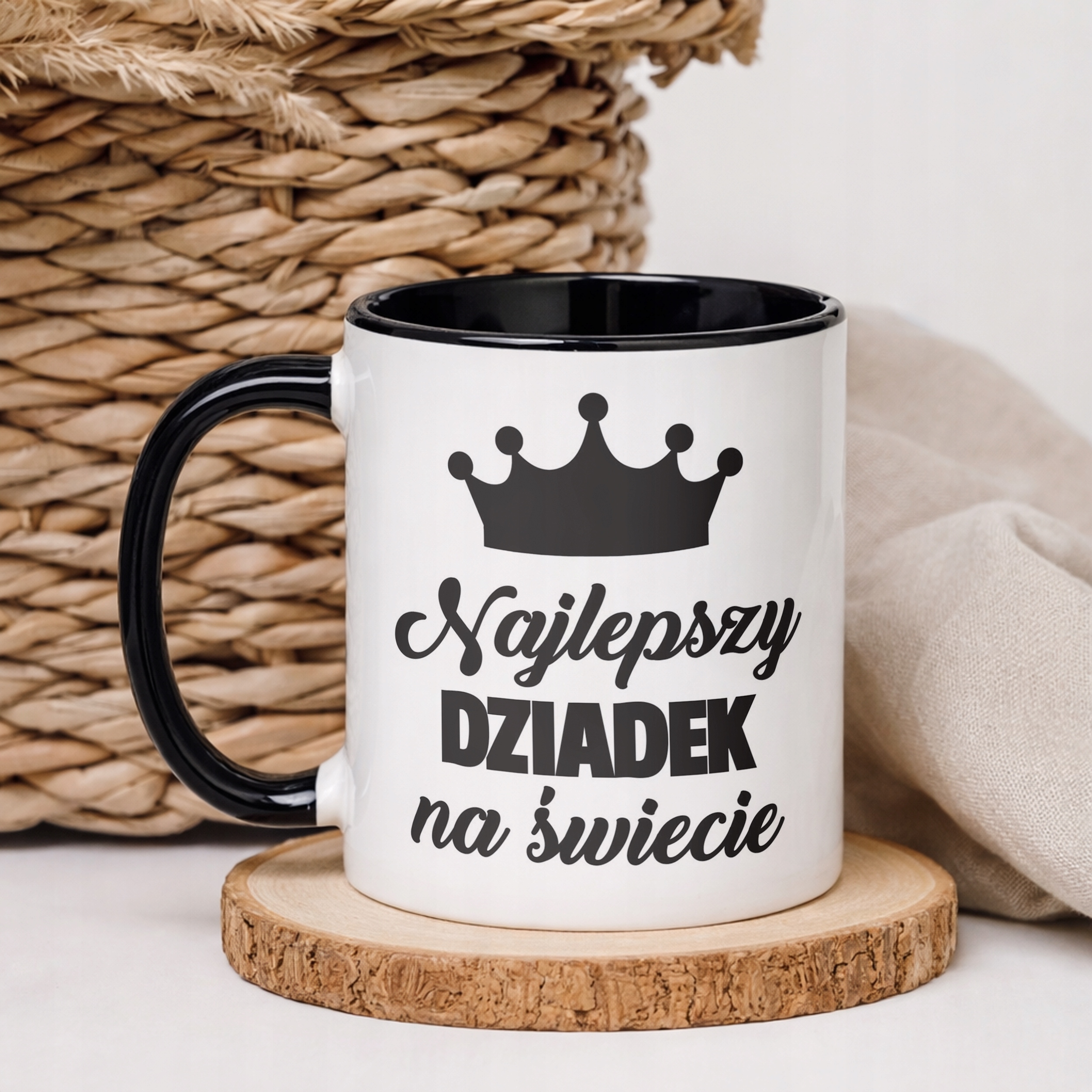 Kubek Czarny Dzień Dziadka Dla Dziadka Prezent Upominek