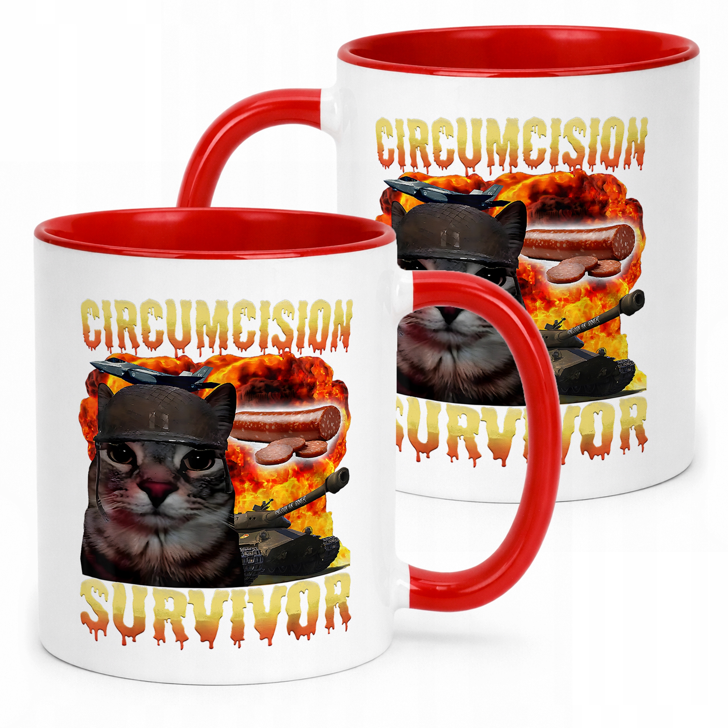 Kubek ceramiczny Circumcision Survivor viral tiktok brainrot