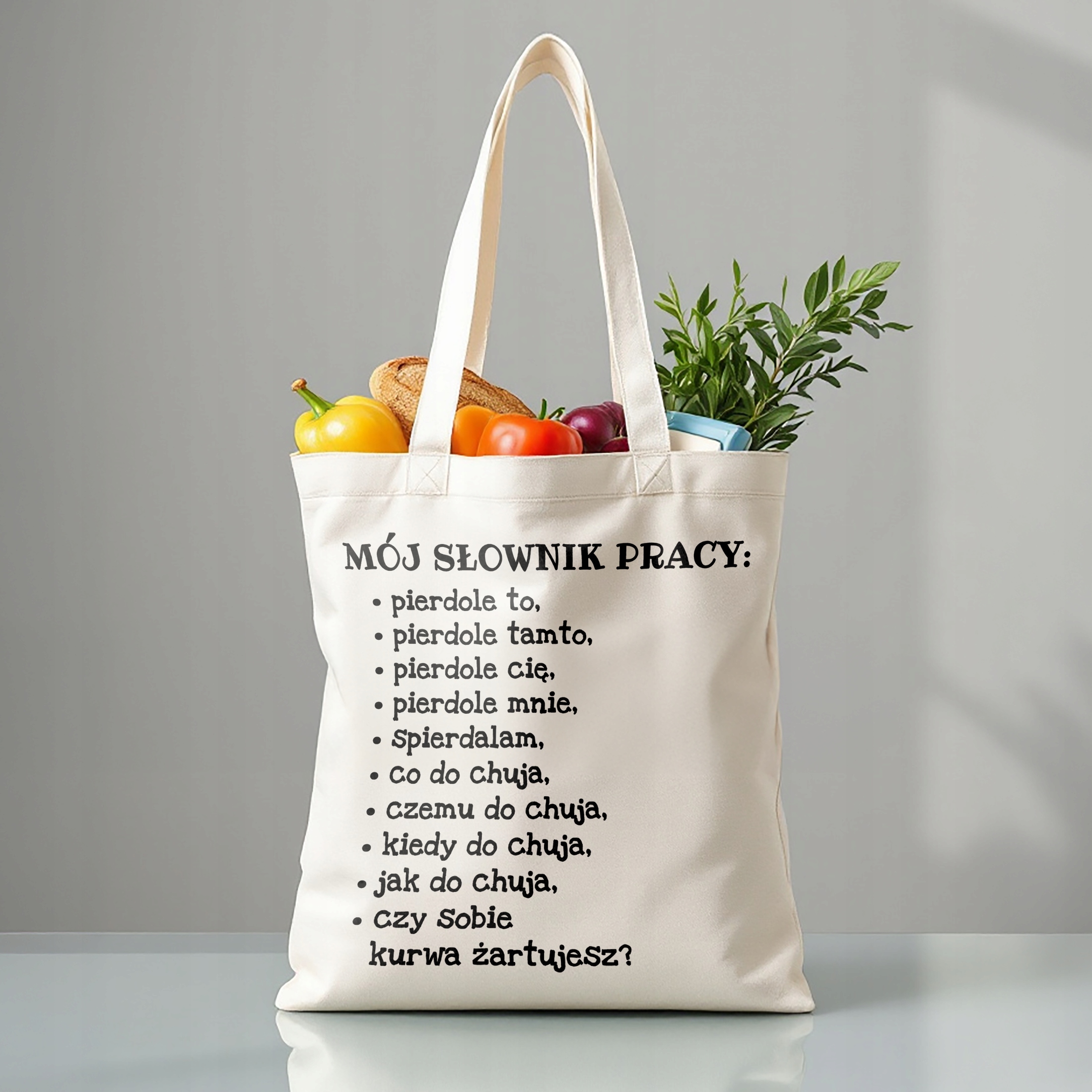 Torba bawełniana premium Słownik Pracy Zabawny Prezent