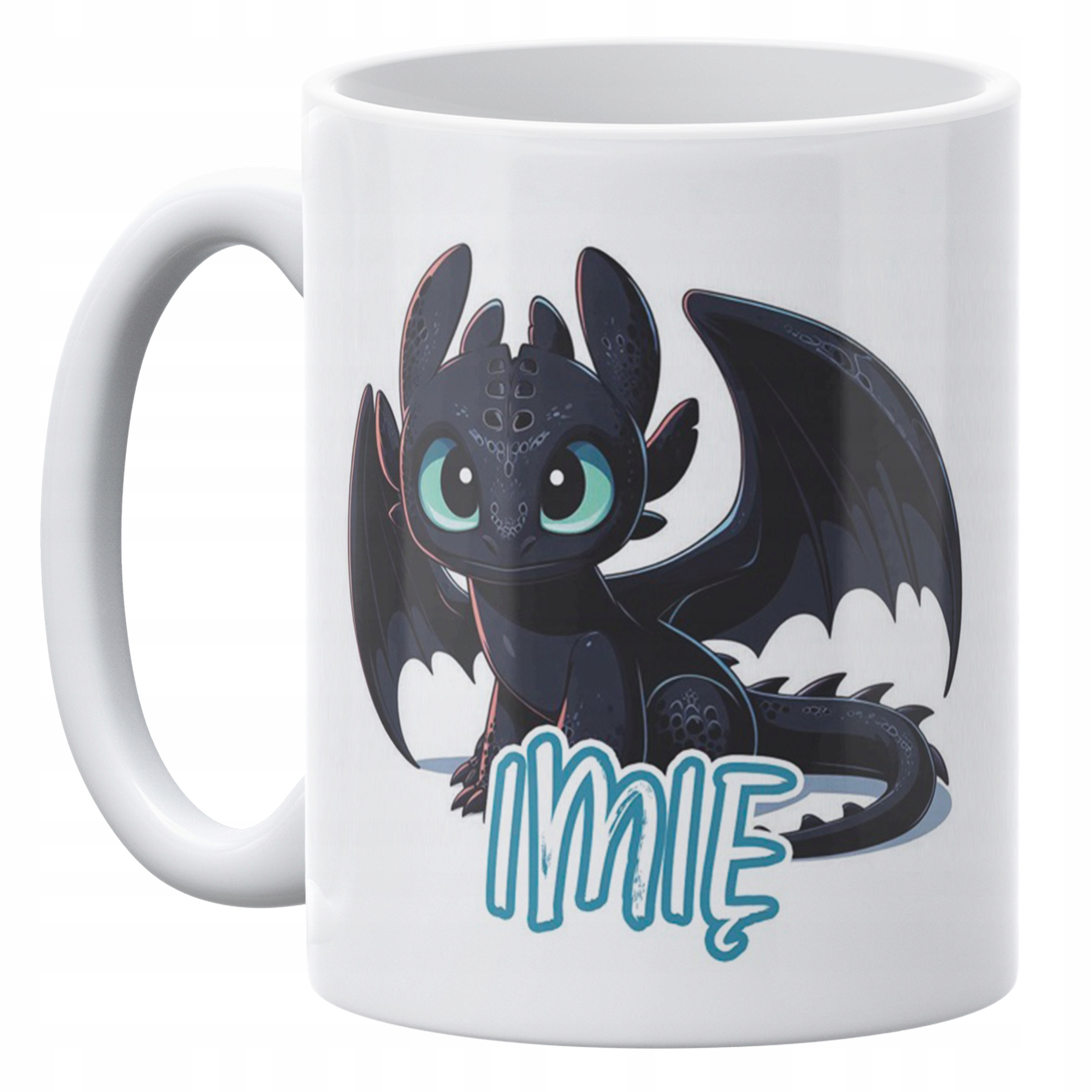 Zestaw Personalizowany Kubek + Poduszka 38×38 cm Szczerbatek Dla Dzieci