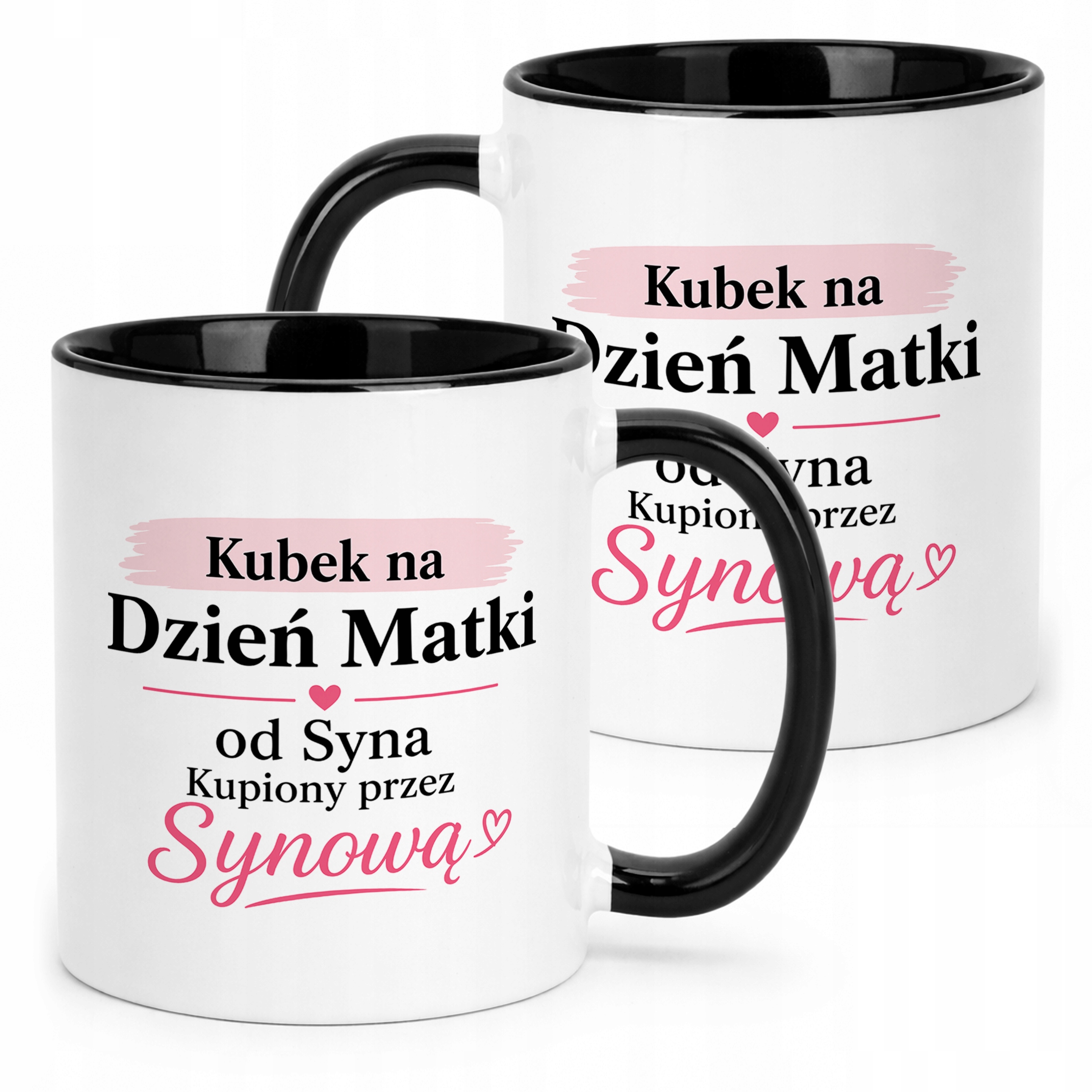 Kubek dla mamy czarny prezent na Dzień Matki piękny upominek dla mamy