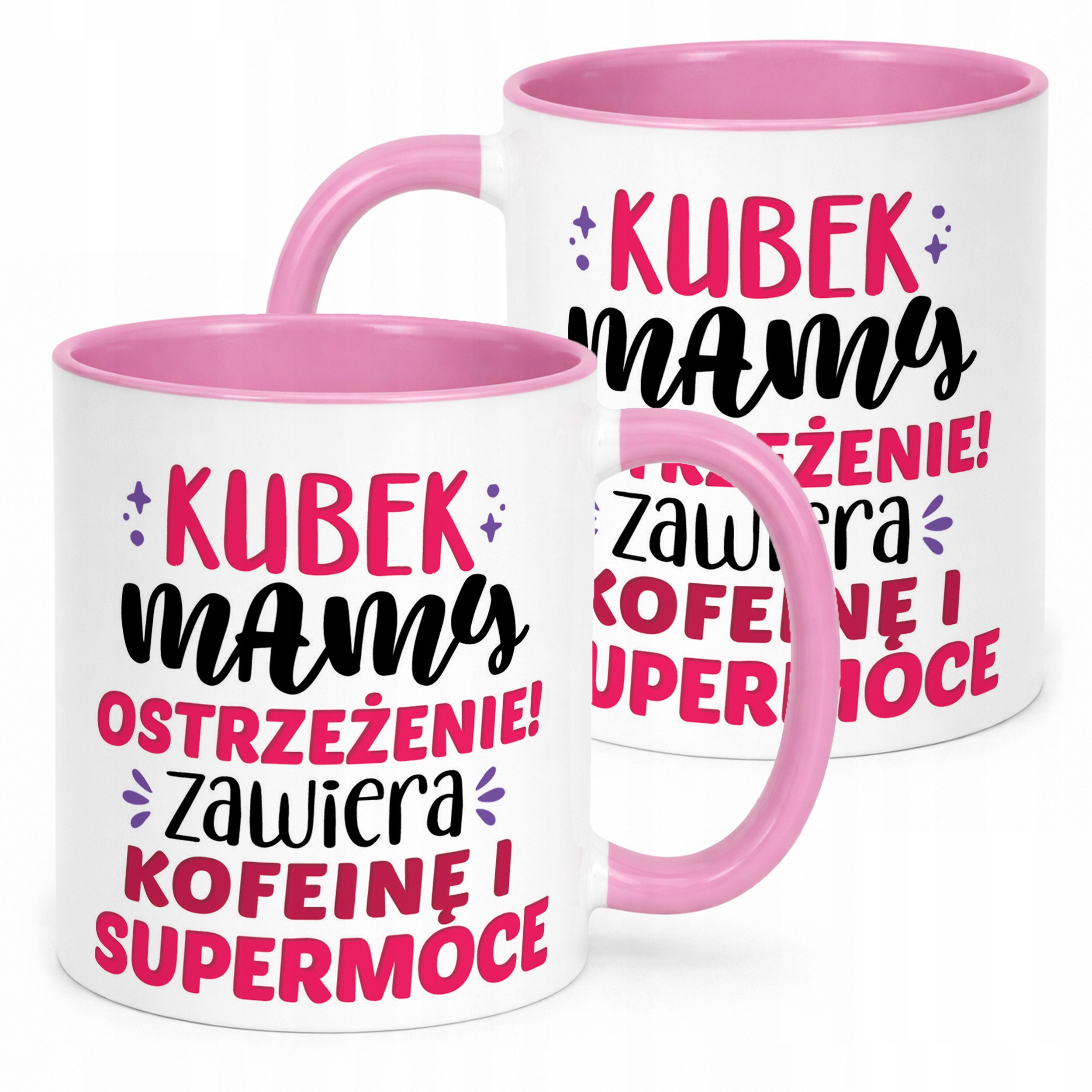 Kubek Różowy Dzień Matki Dla Mamy Prezent Kubek Mamy Ostrzeżenie
