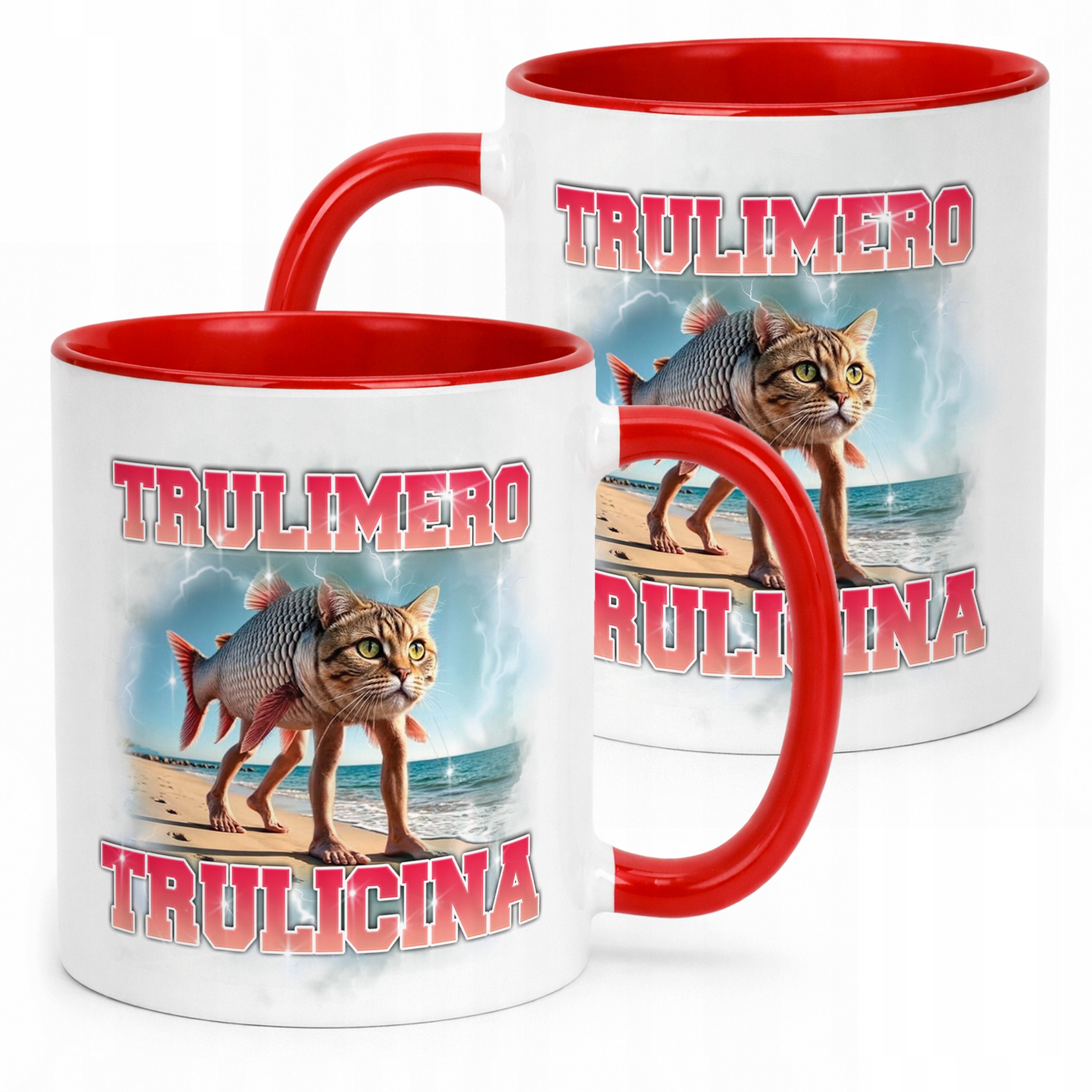 Kubek ceramiczny BRAINROT Trulimero Trulicina Memy Zabawny TikTok Viral
