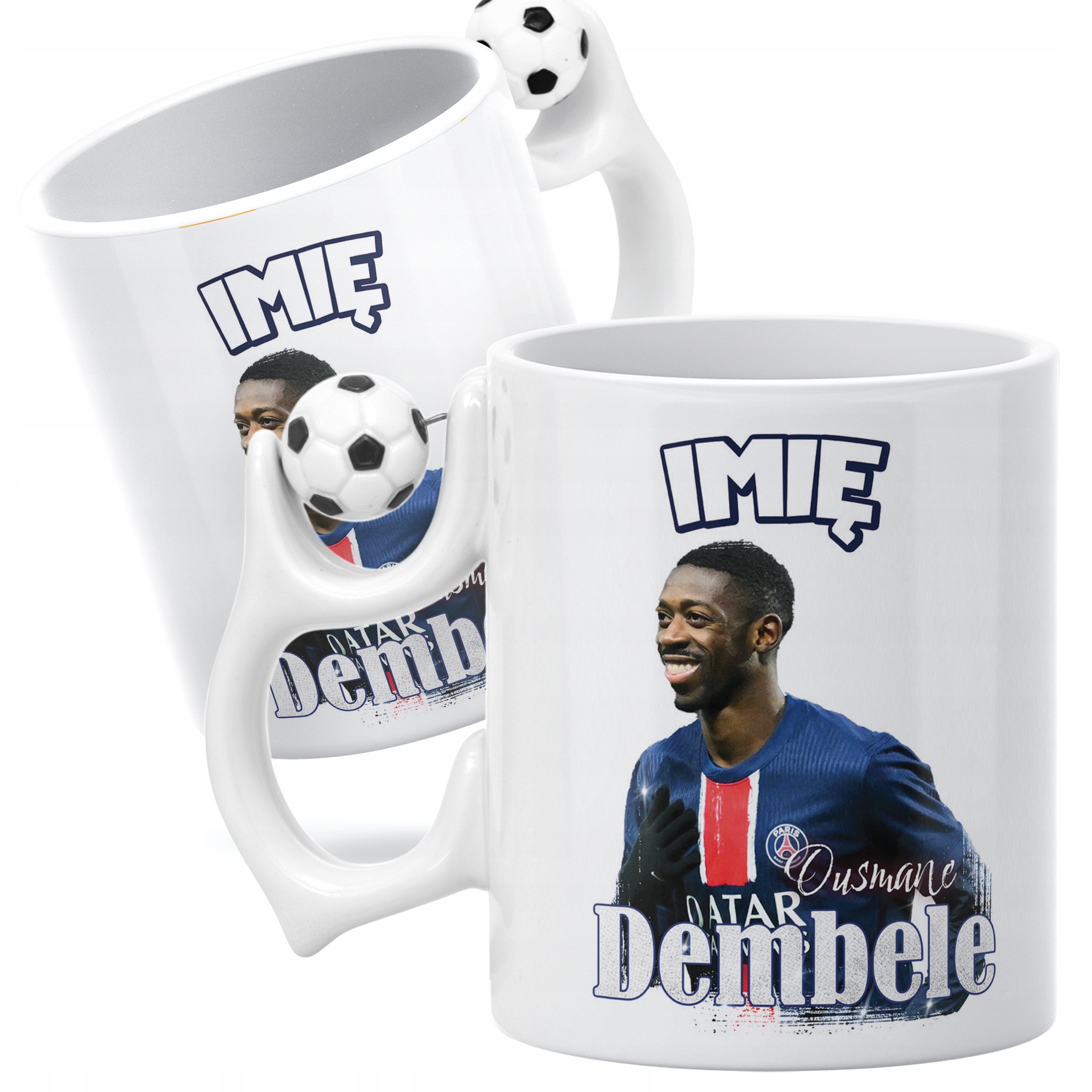Kubek piłkarski personalizowany Ousmane Dembele dla kibiców PSG