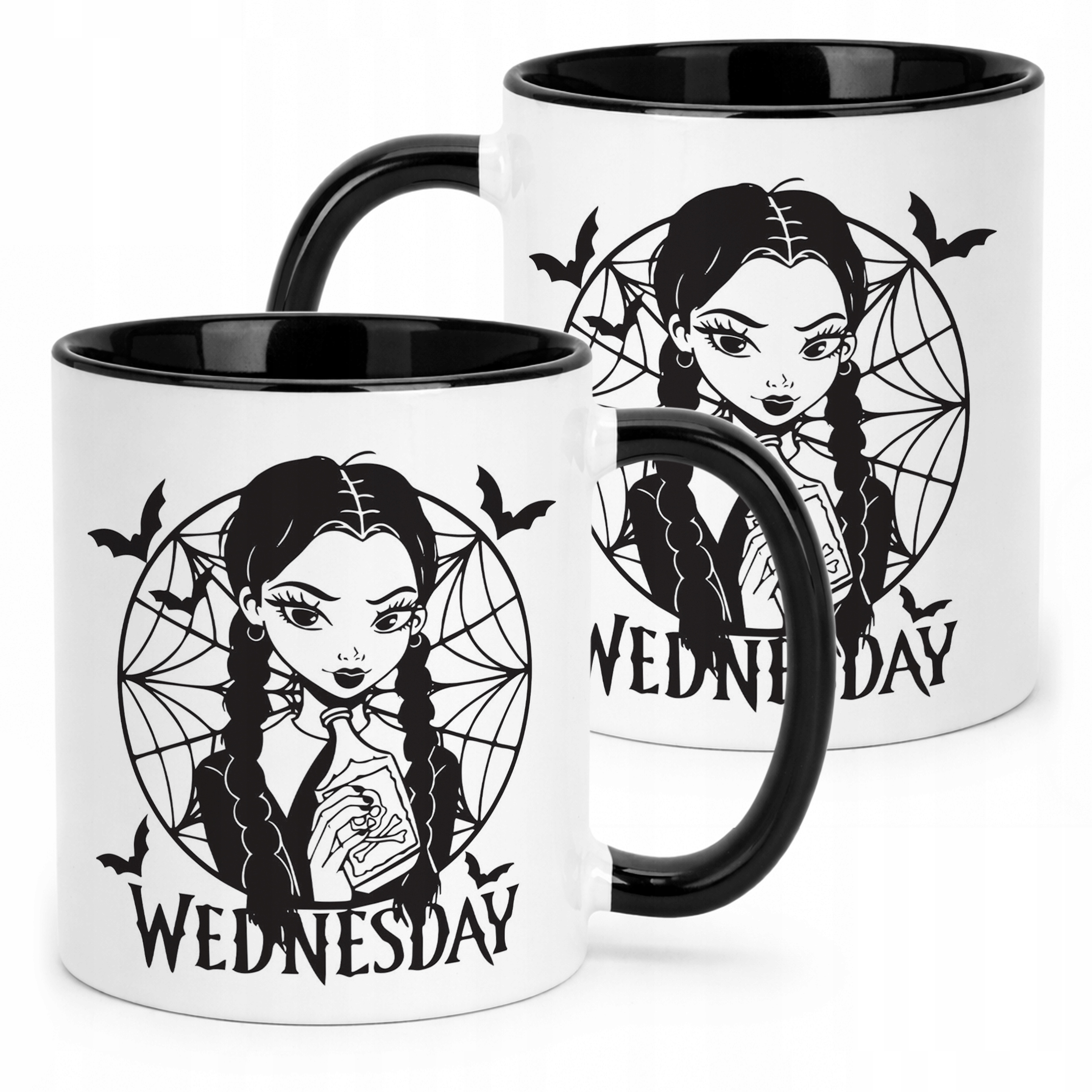 Kubek Czarny Nevermore Wednesday Addams Dla Fanów Prezent