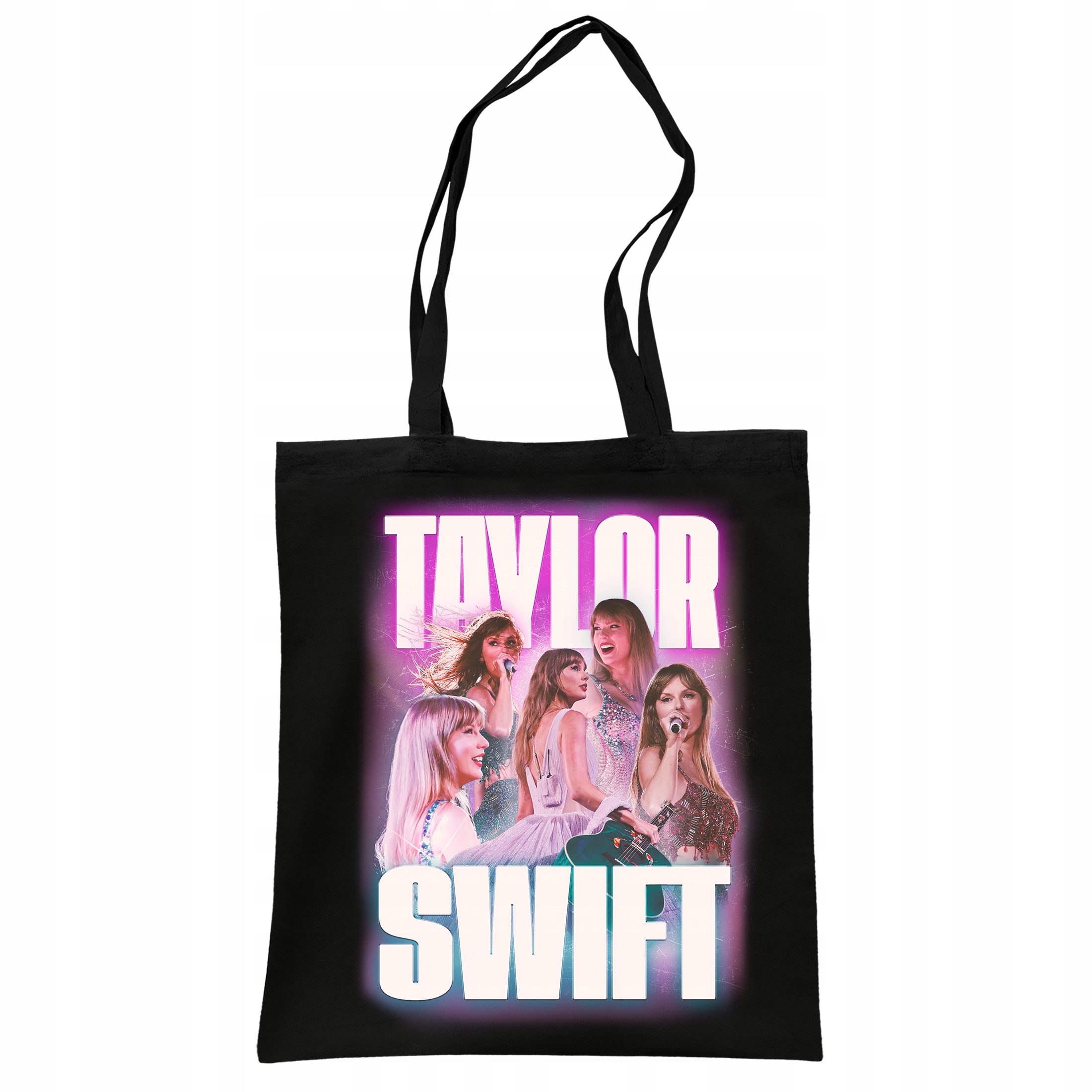 Torba bawełniana czarna na zakupy Taylor Swift Dla Fanów Prezent