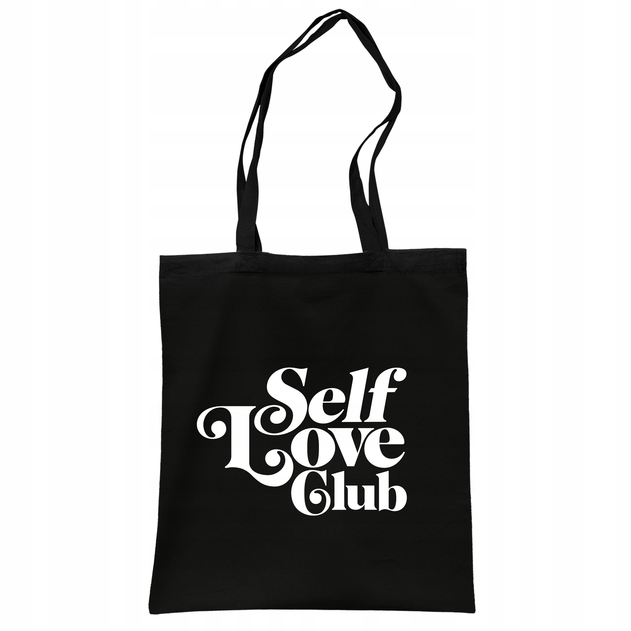 Torba bawełniana czarna na zakupy Self Love Club Miłość Samoakceptacja