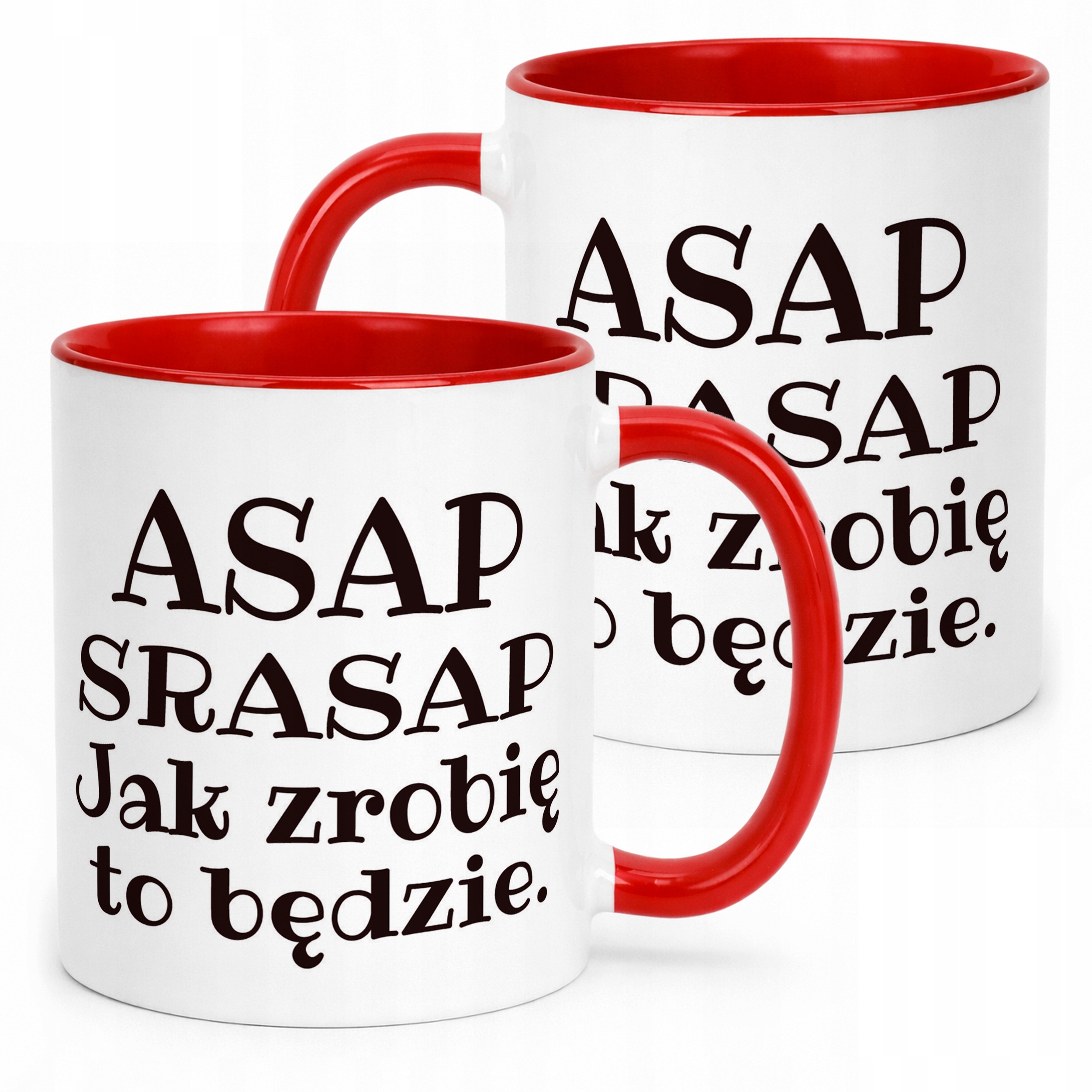 Kubek ceramiczny ASAP SRASAP Śmieszny Zabawny Prezent