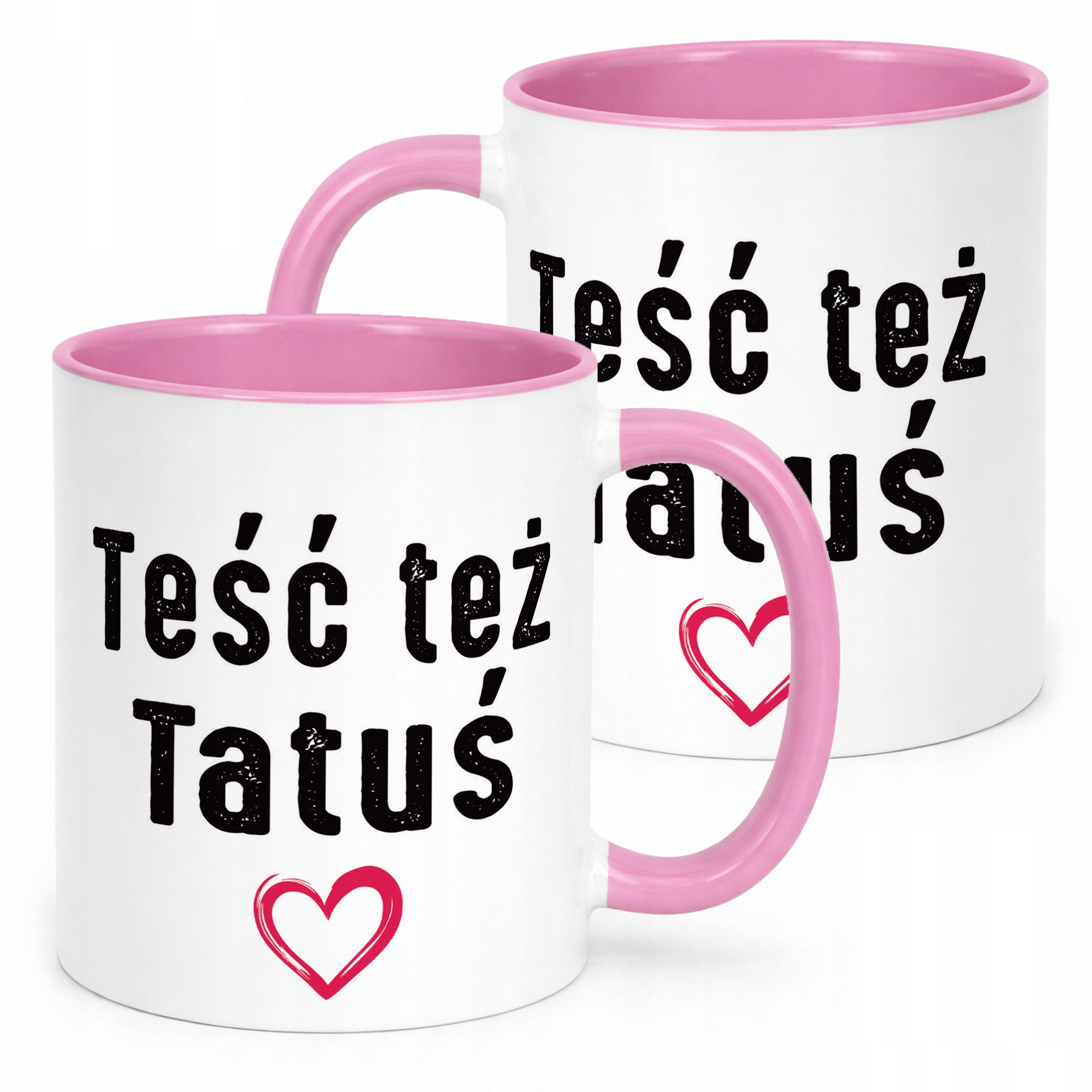 Kubek Różowy Dzień Ojca Dla Teścia Teść Też Tatuś Prezent