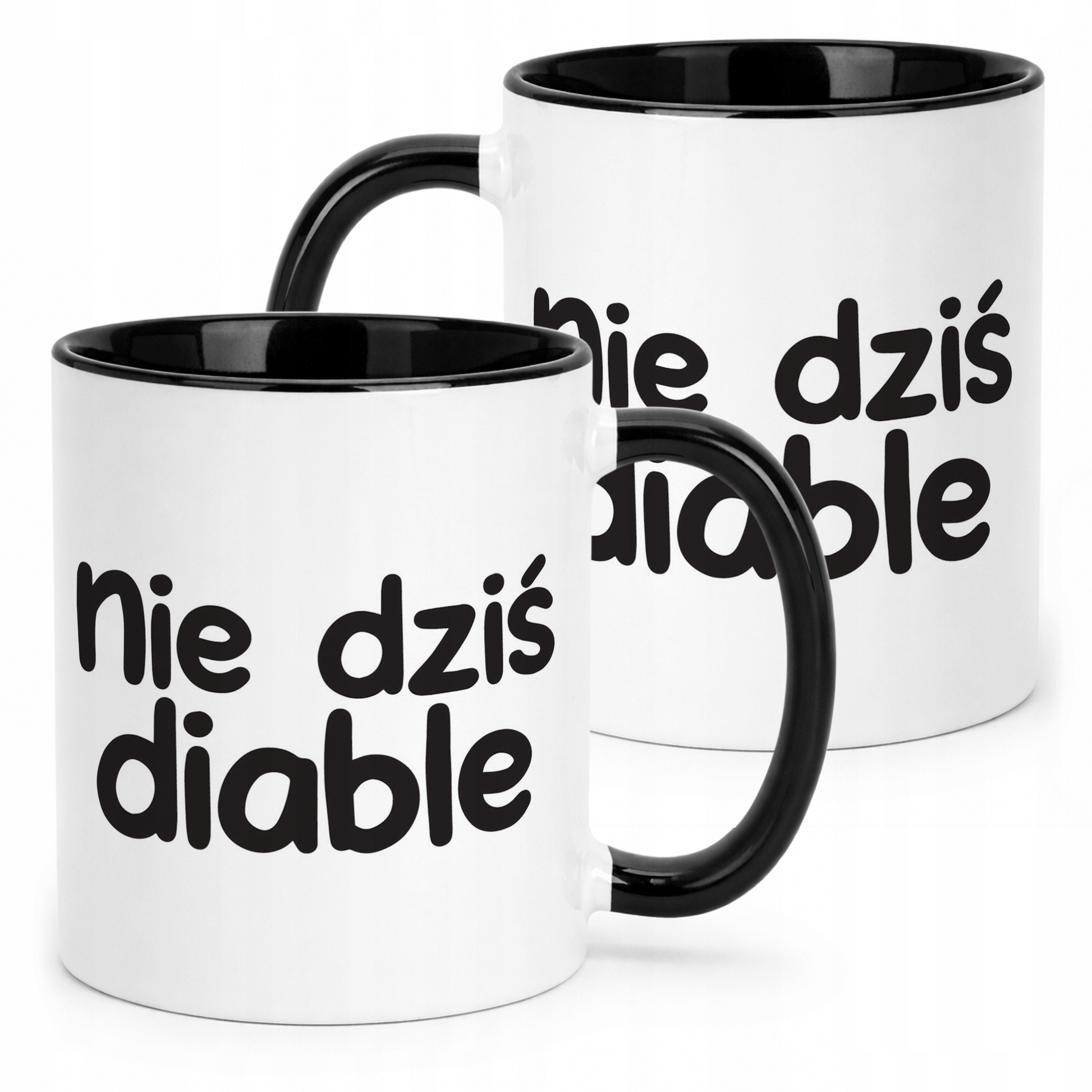 Kubek Czarny Nie Dziś Diable Śmieszny Zabawny Prezent