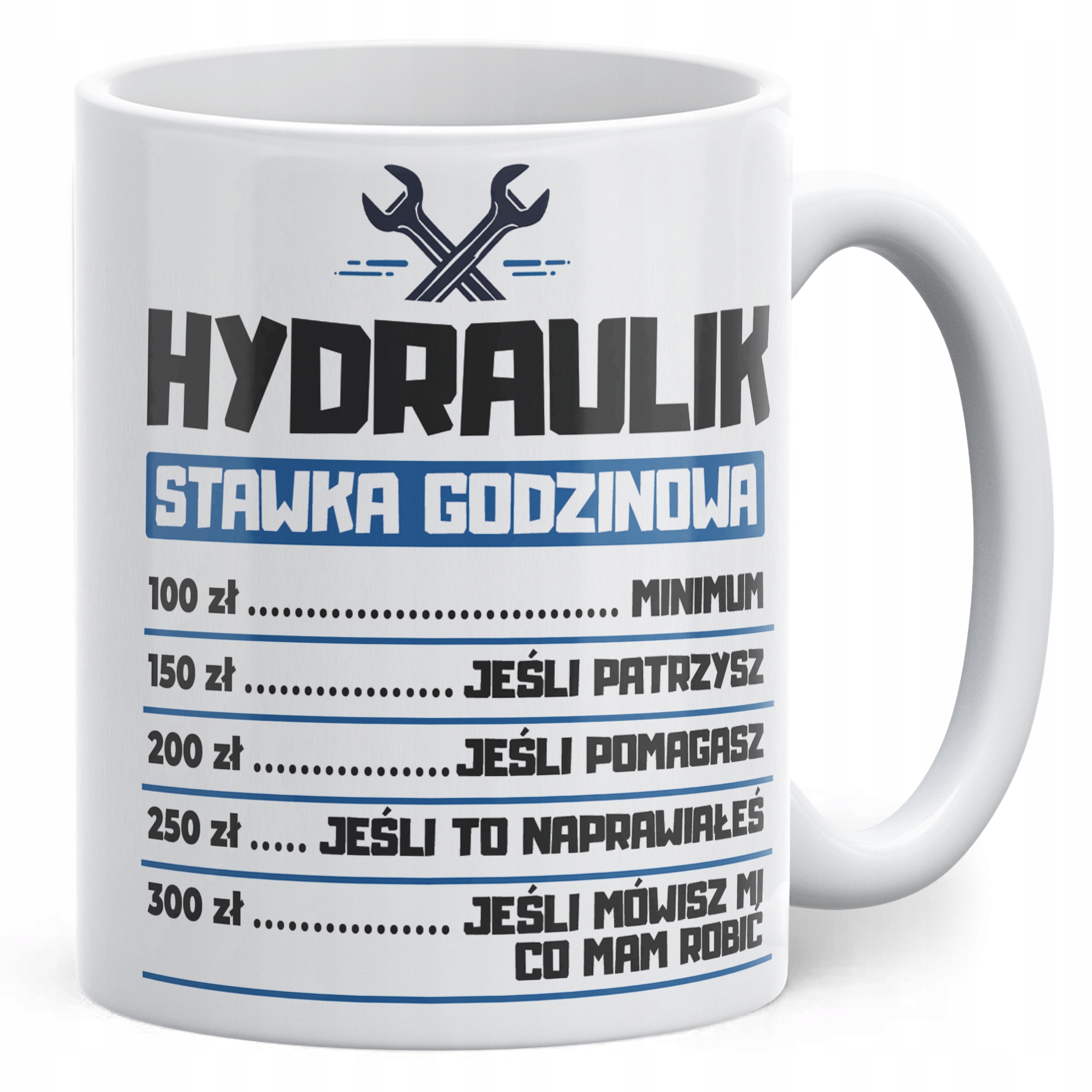 Kubek ceramiczny Hydraulik Stawka Godzinowa Zabawny Prezent Upominek