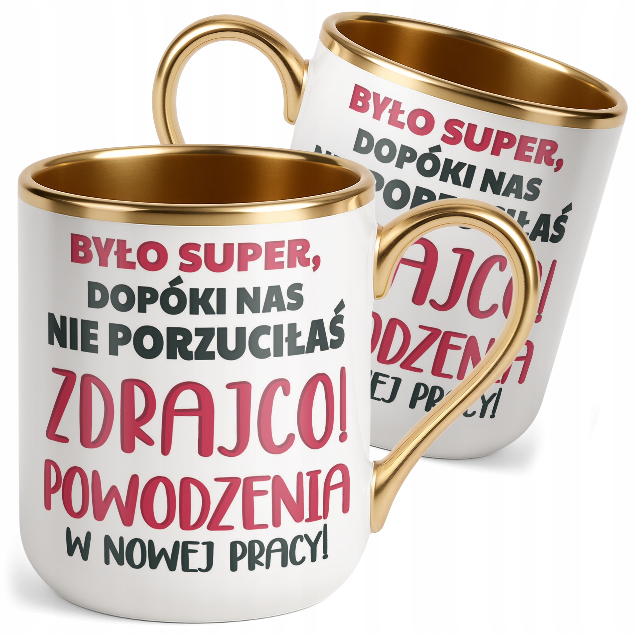 Kubek Premium Złoty Pożeganie Odejście z Pracy Dla Koleżanki Prezent