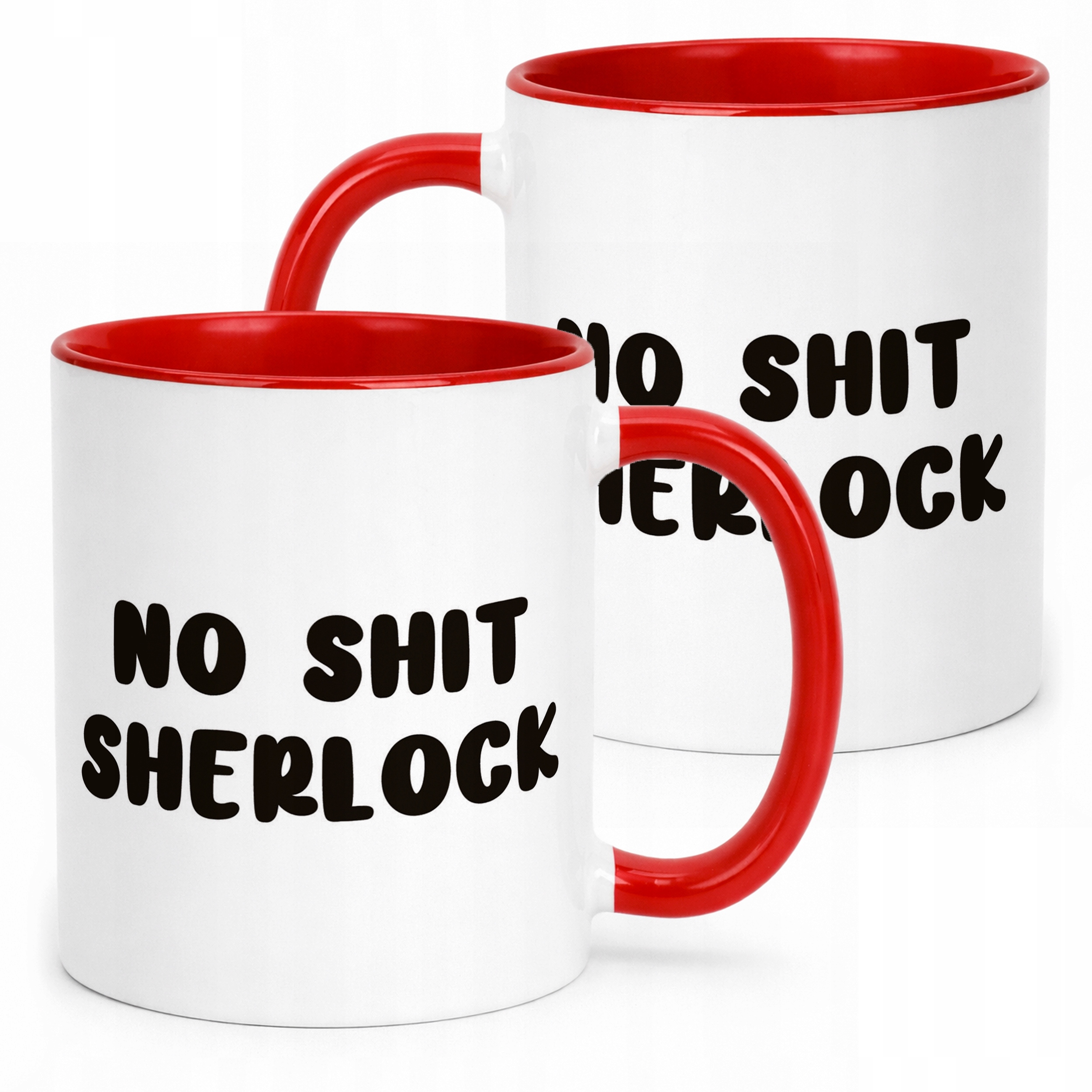 Kubek Czerwony No Shit Sherlock Śmieszny Zabawny Prezent