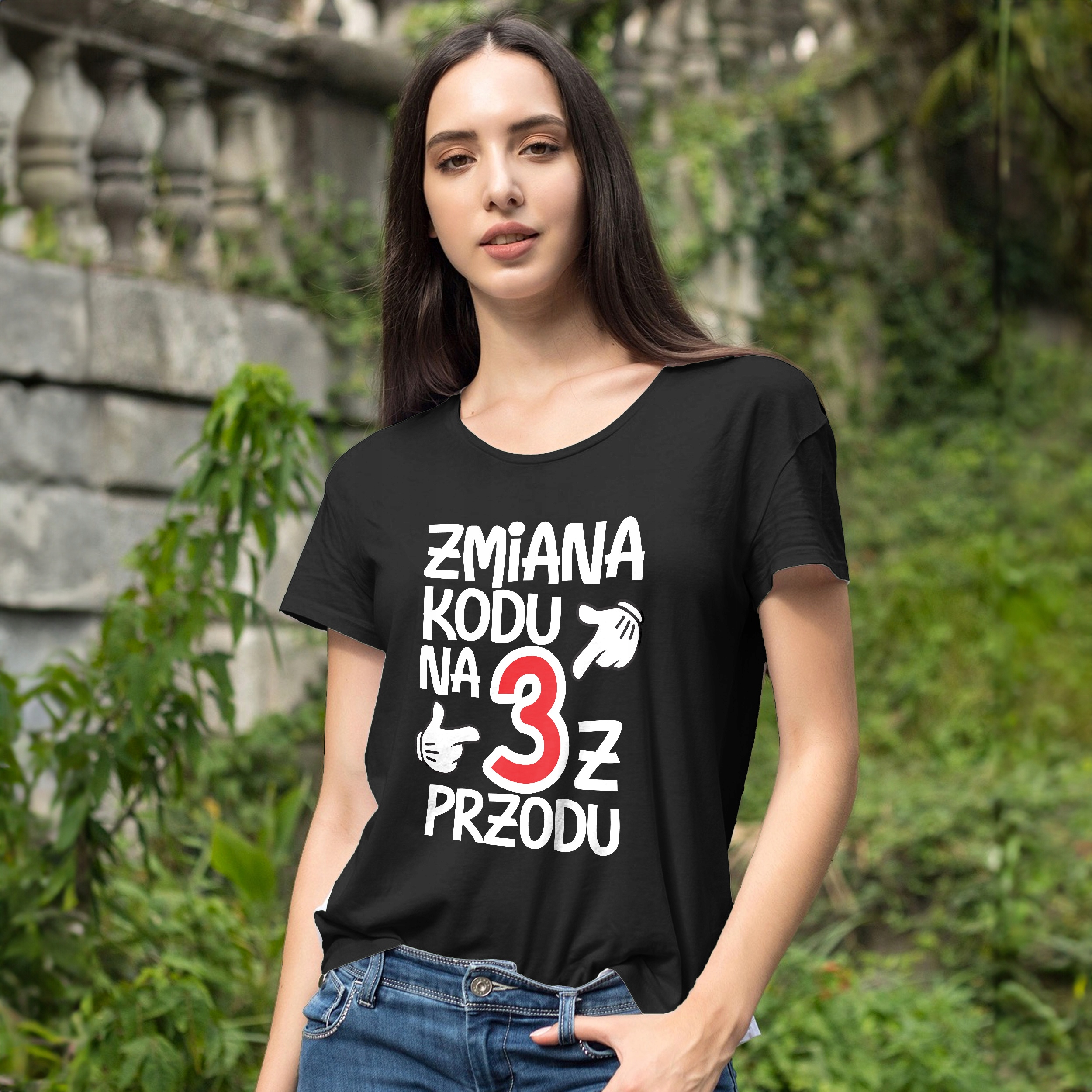 Koszulka damska czarna Zmiana Kodu Na 30 Urodziny Prezent Upominek