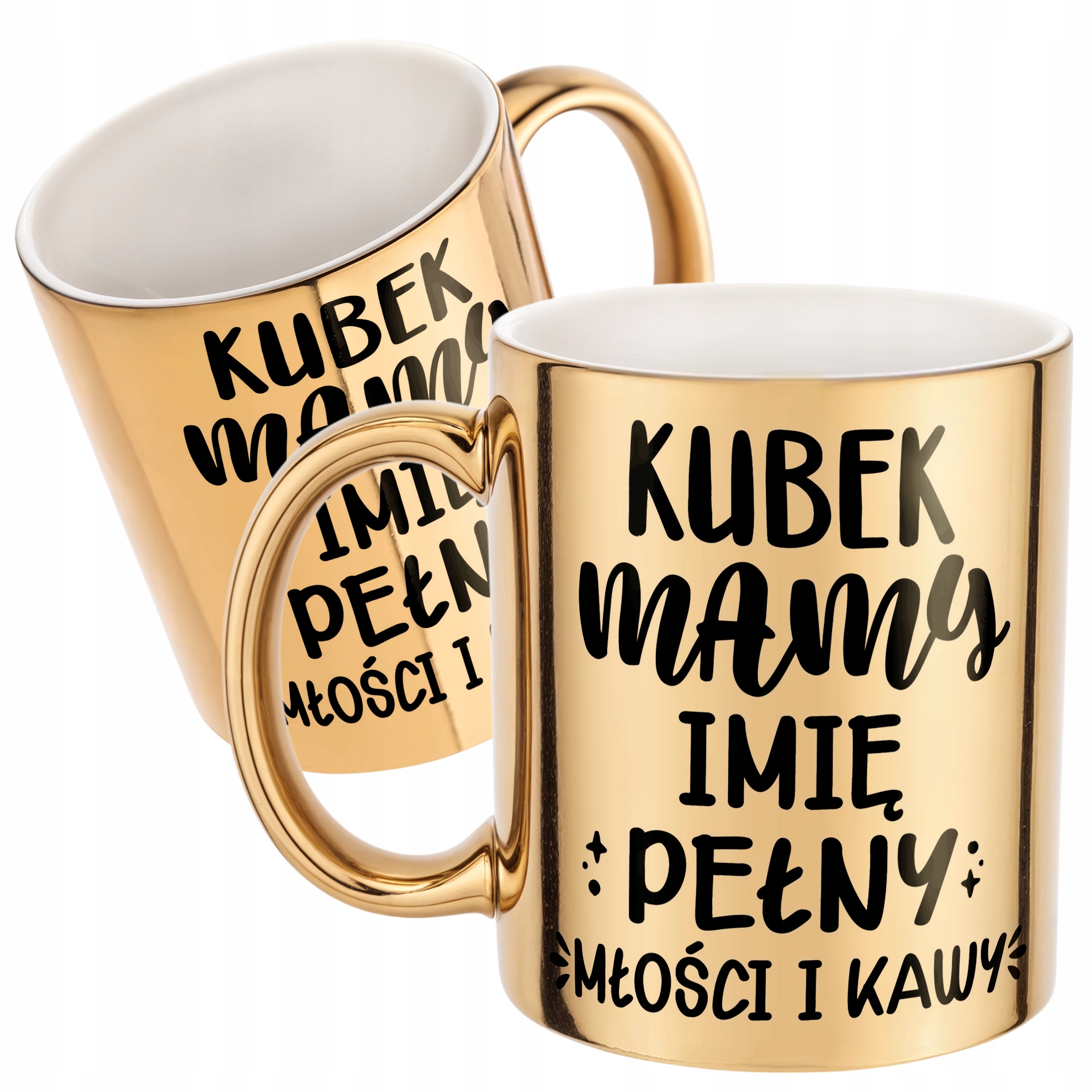 Złoty Kubek ceramiczny Personalizowany Dzień Matki Dla Mamy Prezent
