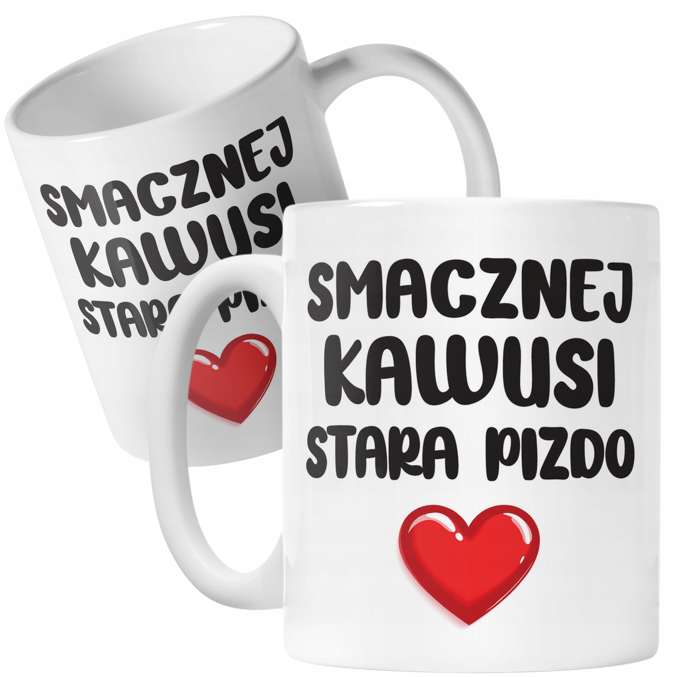 Kubek ceramiczny Smacznej Kawus Stara Piz*o Śmieszny Zabawny Prezent
