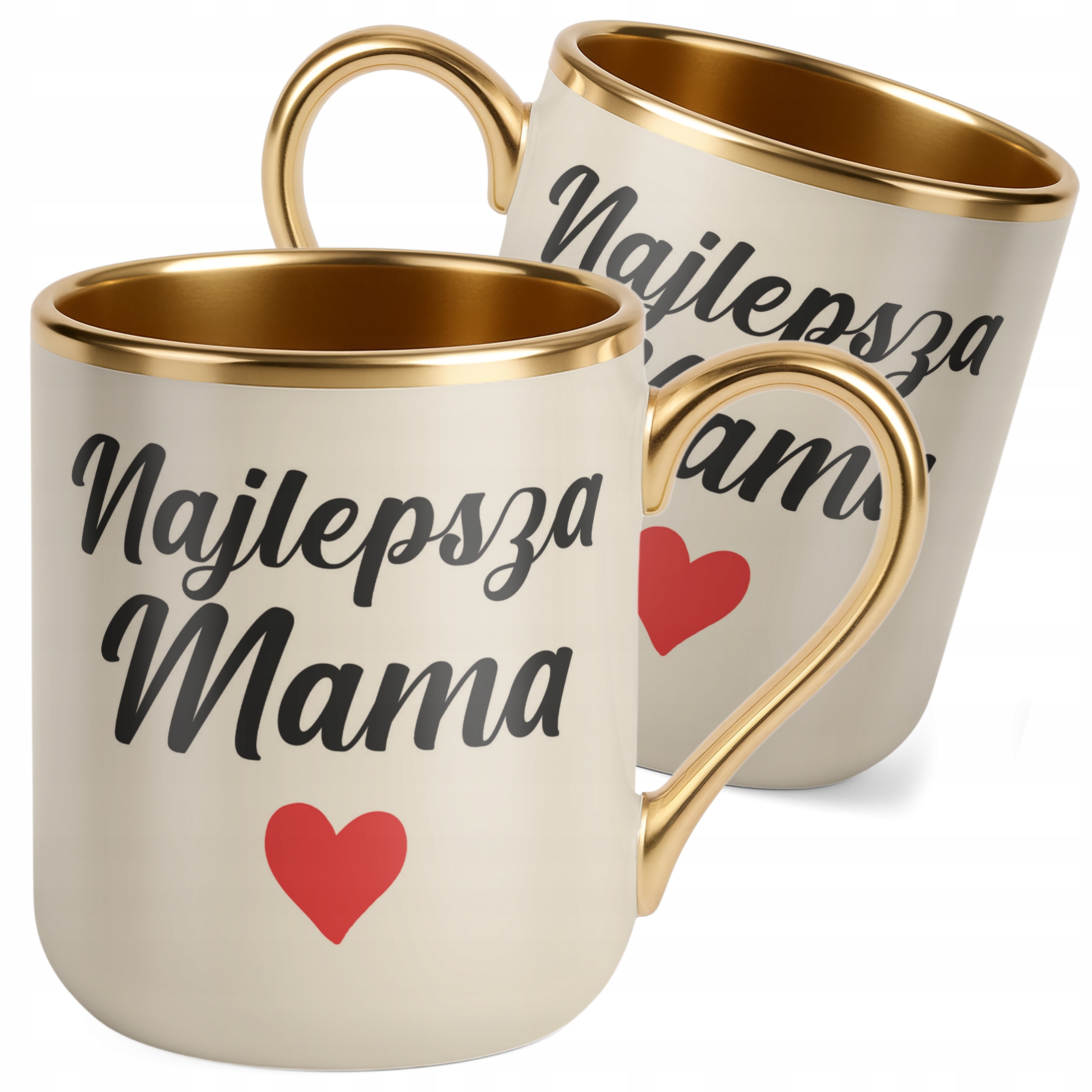 Kubek Premium Złoty Ecru Dzień Matki Dla Mamy Prezent Najlepsza Mama