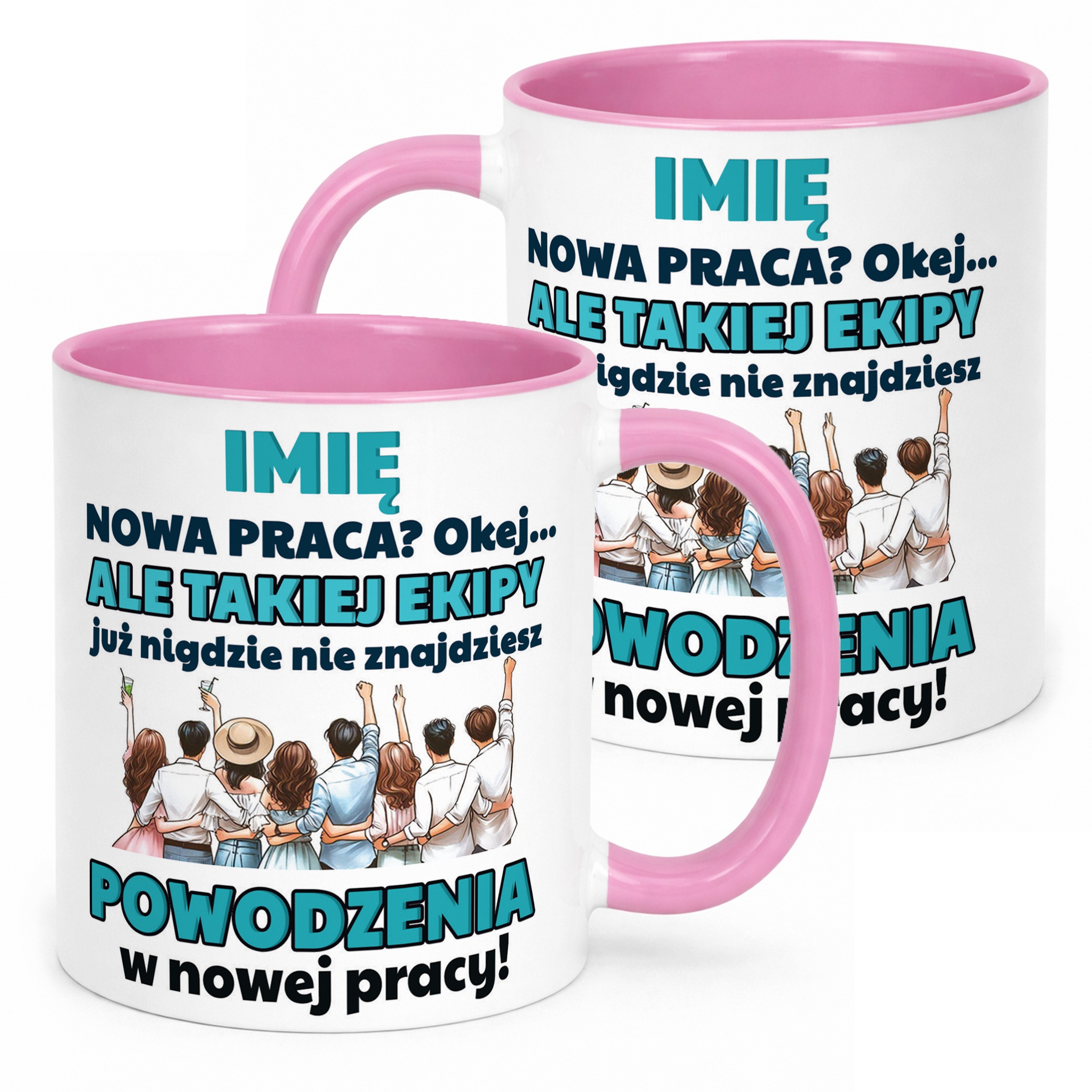Kubek Różowy Personalizowany Pożeganie Odejście z Pracy Prezent