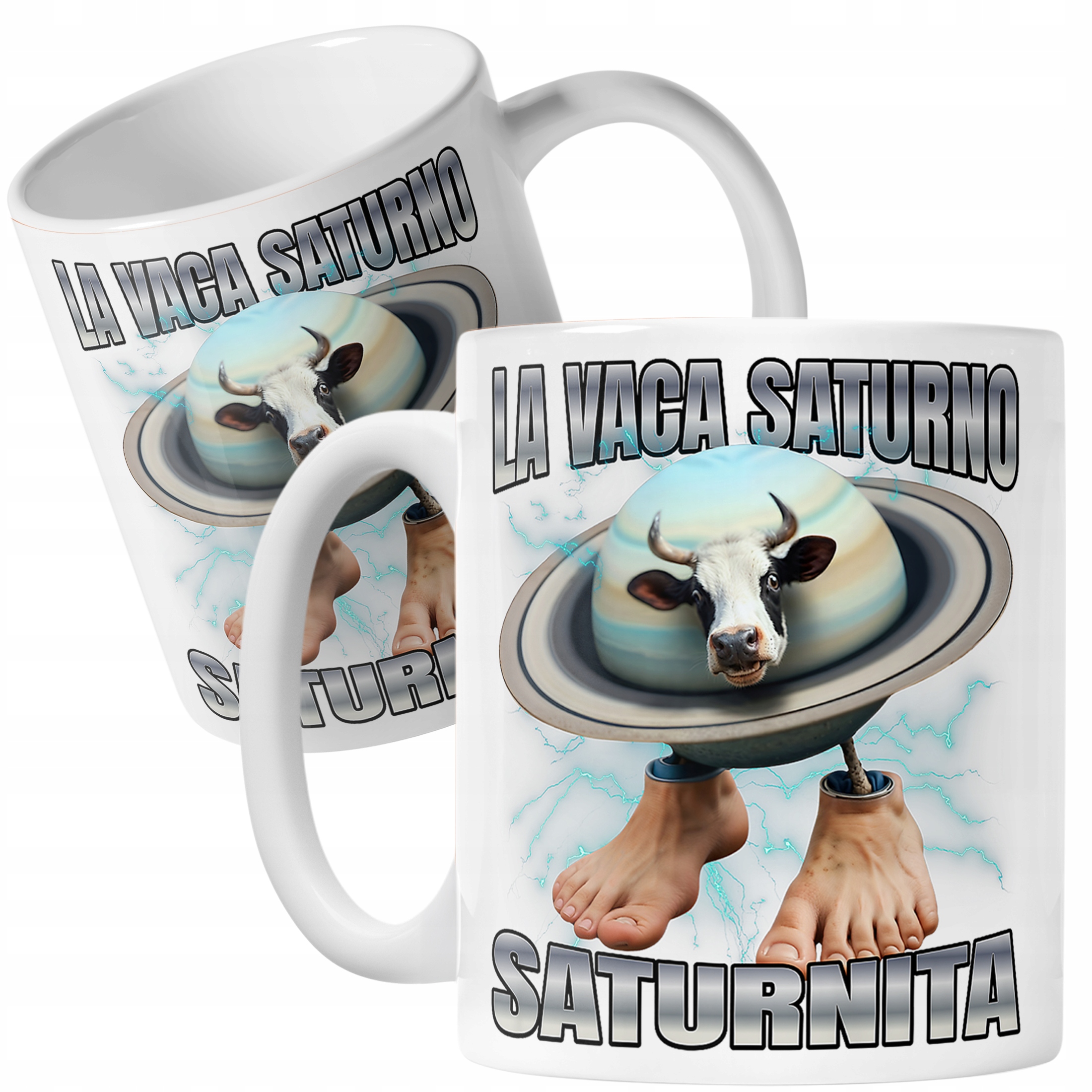 Kubek ceramiczny La Vaca Saturno viral tiktok brainrot mem