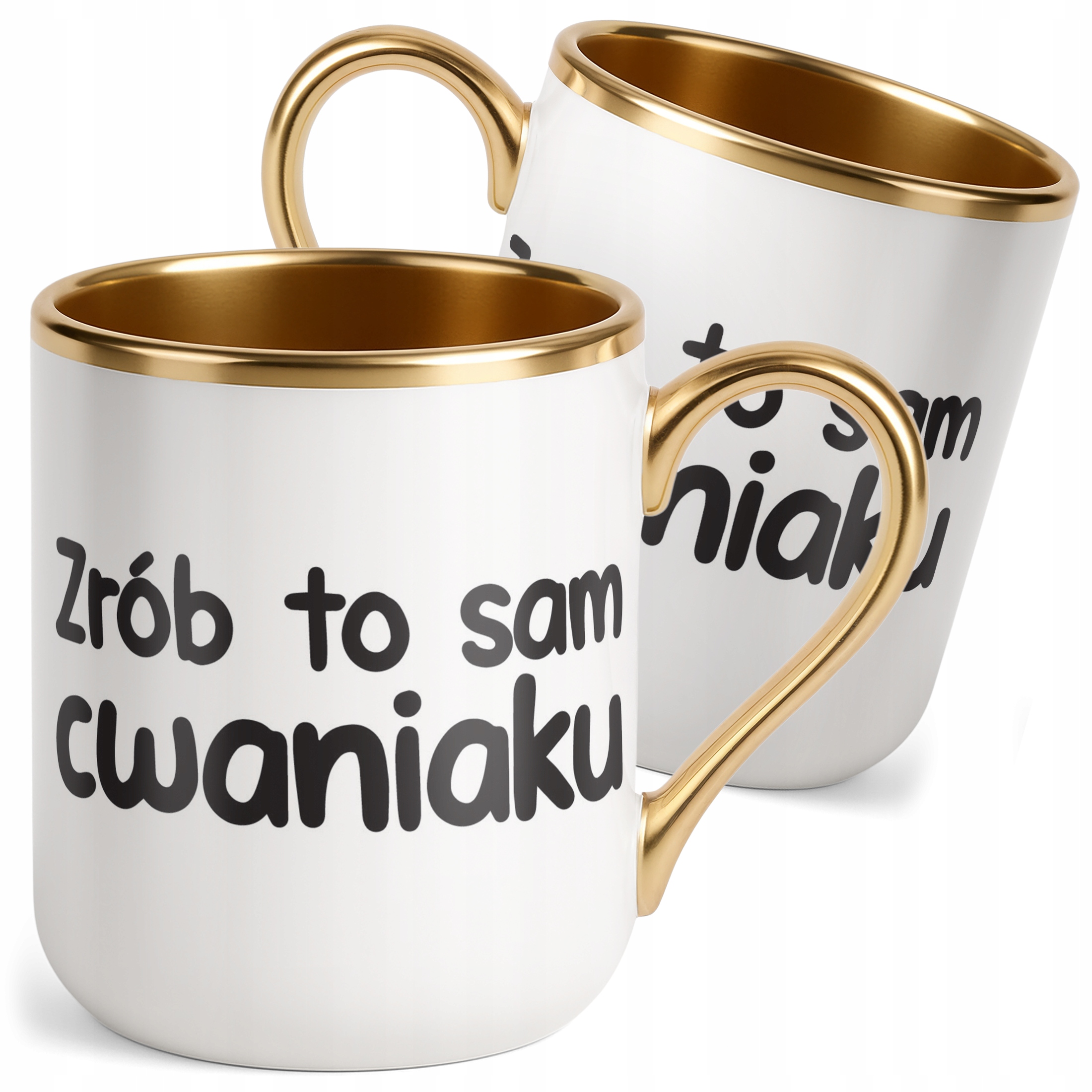 Kubek Premium Złoty Zrób To Sam Cwaniaku Śmieszny Zabawny Prezent