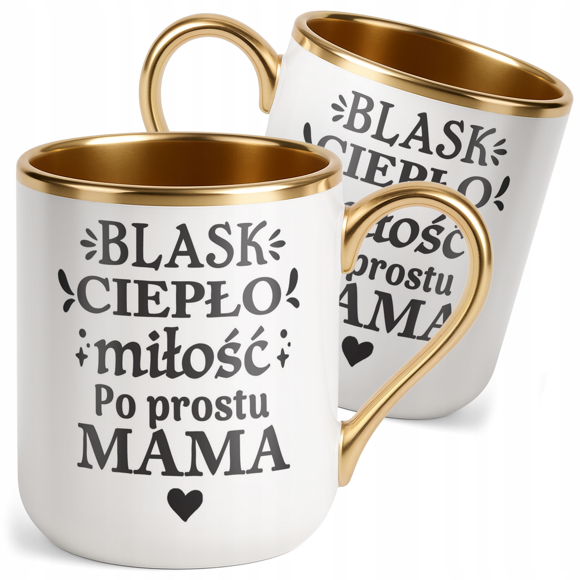 Kubek Premium Złoty Dzień Matki Dla Mamy Prezent Blask Ciepło Miłość