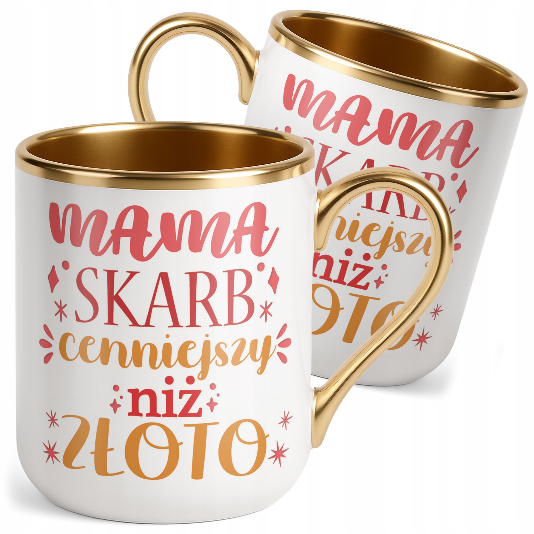 Kubek Premium Złoty Dzień Matki Dla Mamy Prezent Skarb Cenniejszy