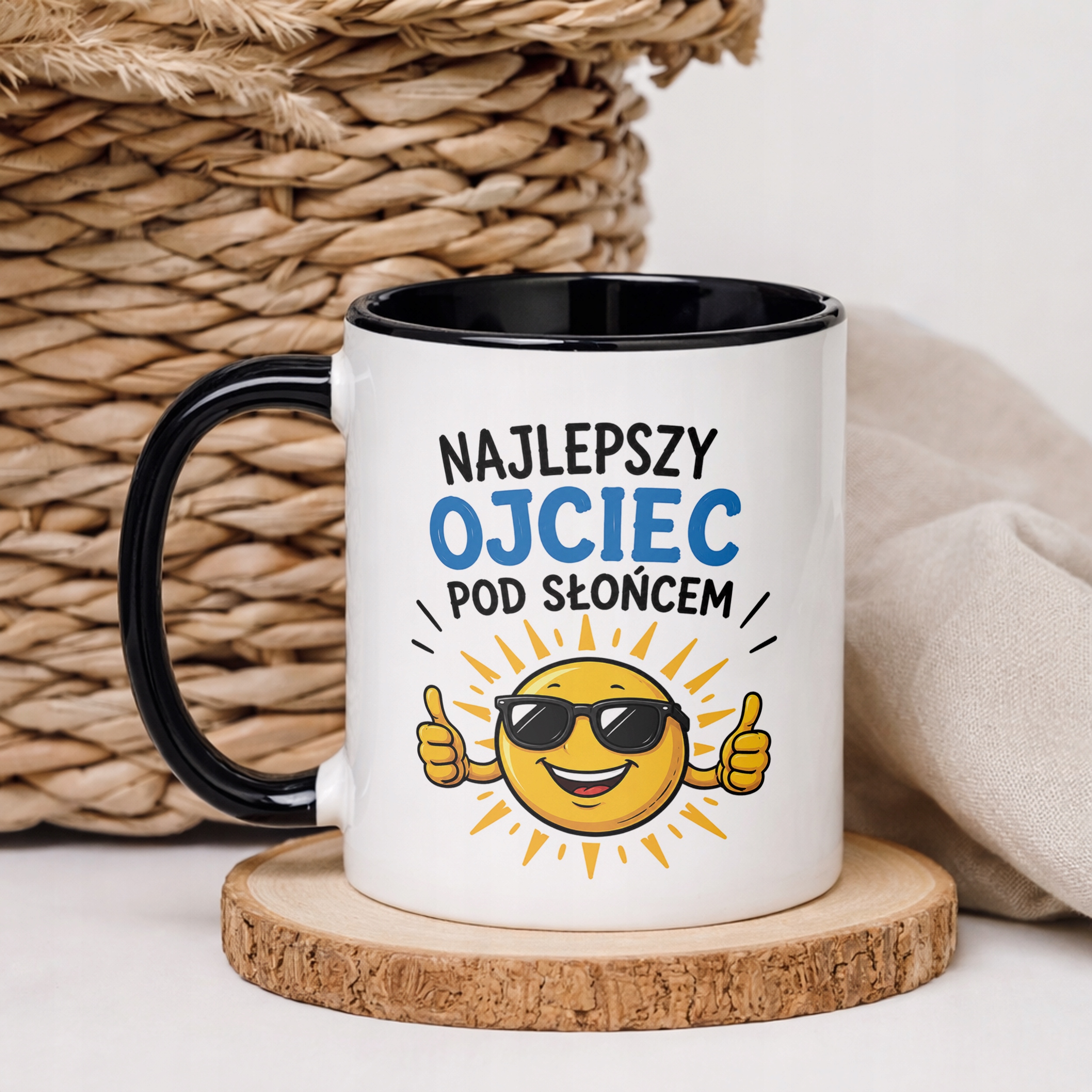 Kubek Czarny Dzień Ojca upominek dla taty prezent