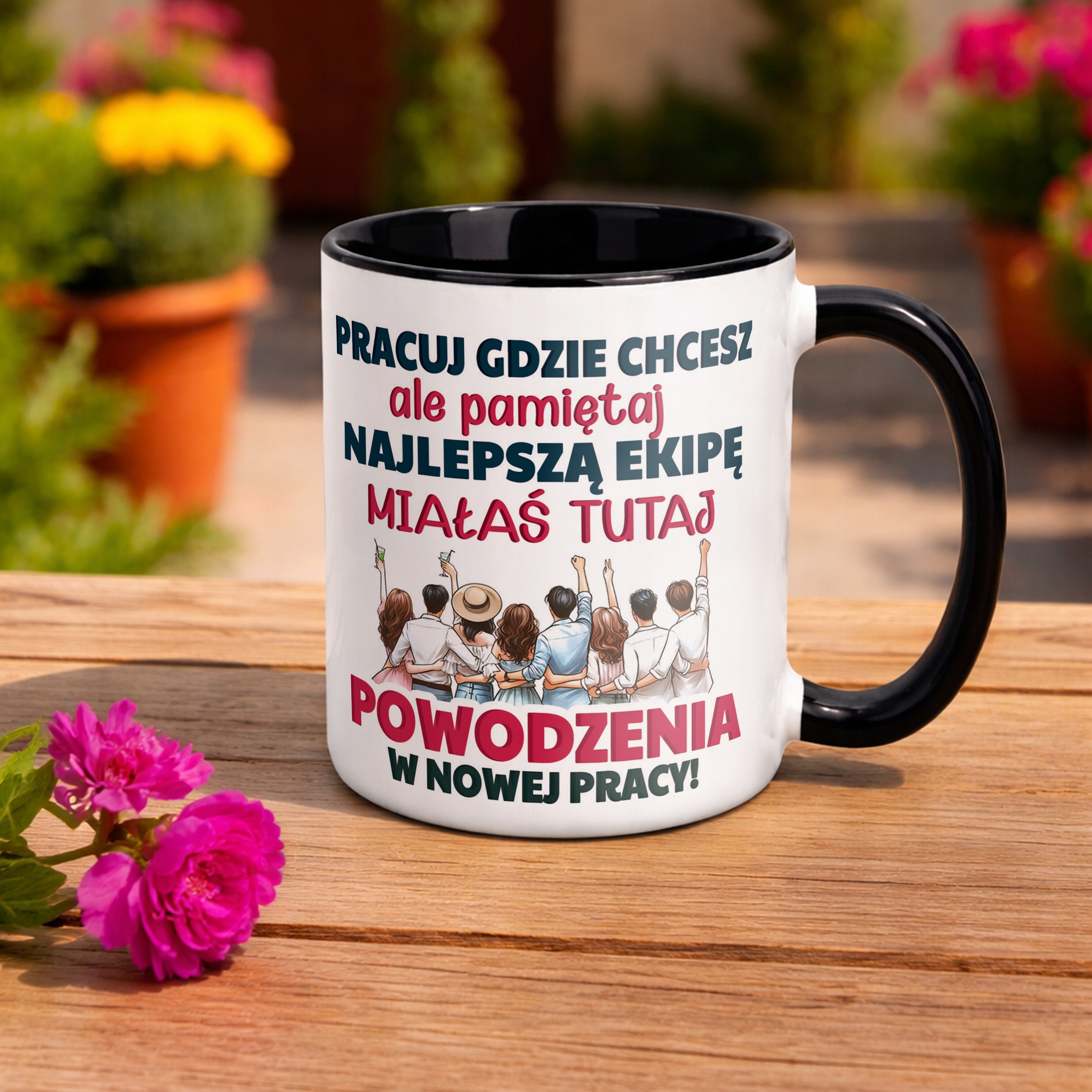 Kubek Czarny Pożeganie Odejście z Pracy Dla Kolegi Koleżanki Prezent
