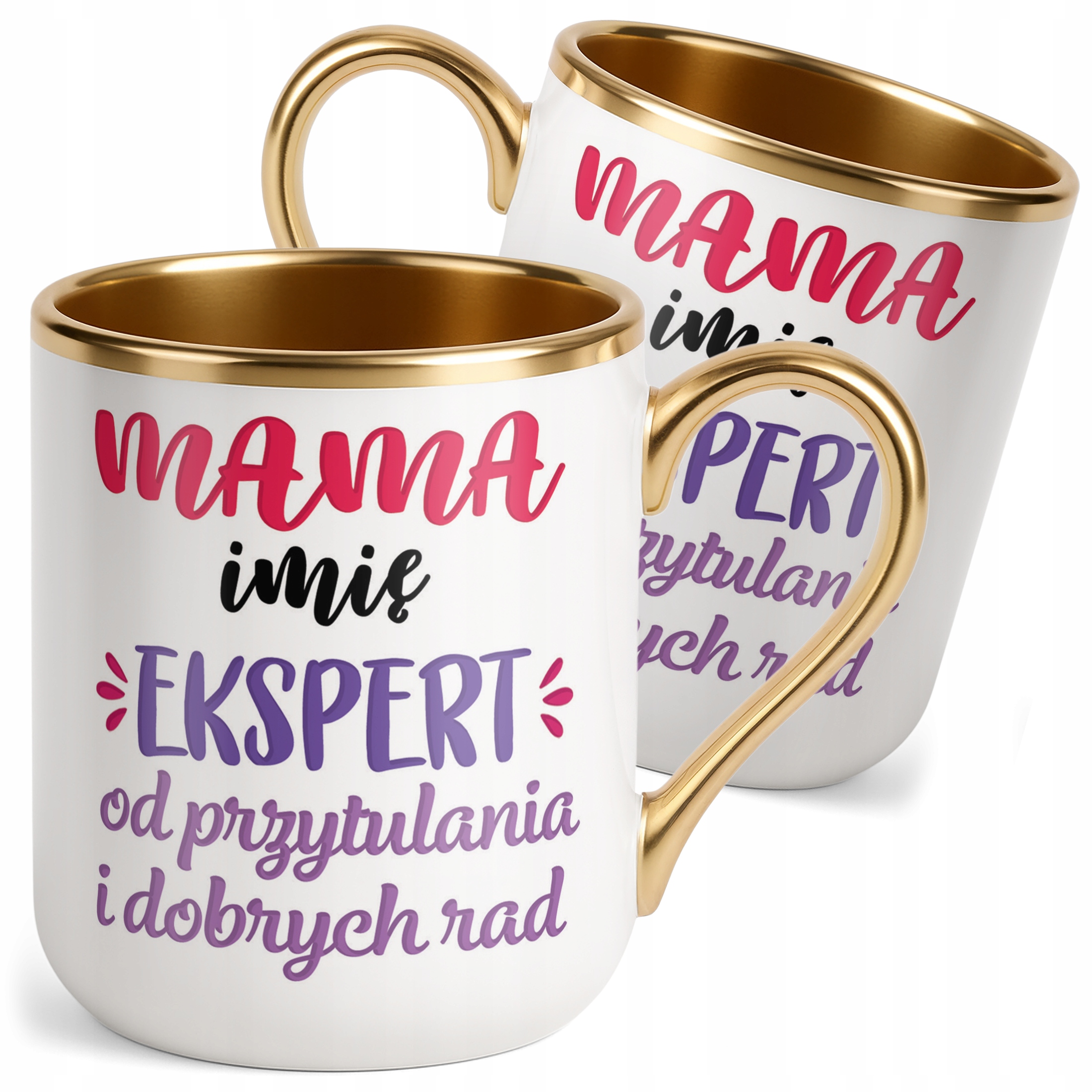 Kubek Premium Złoty Personalizowany Dzień Matki Dla Mamy Prezent Upominek