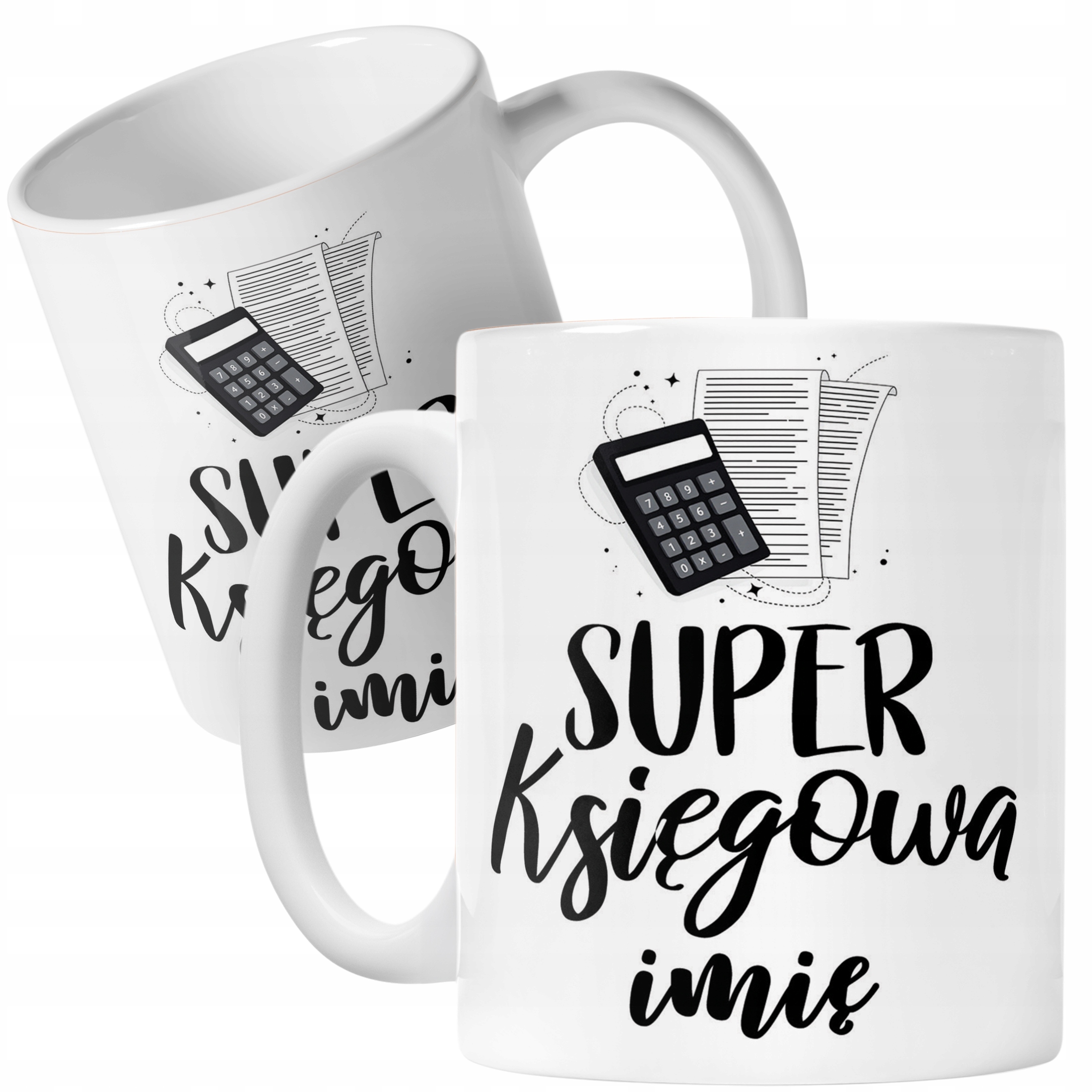 Kubek Ceramiczny Personalizowany Super Księgowa Dla Księgowej Prezent